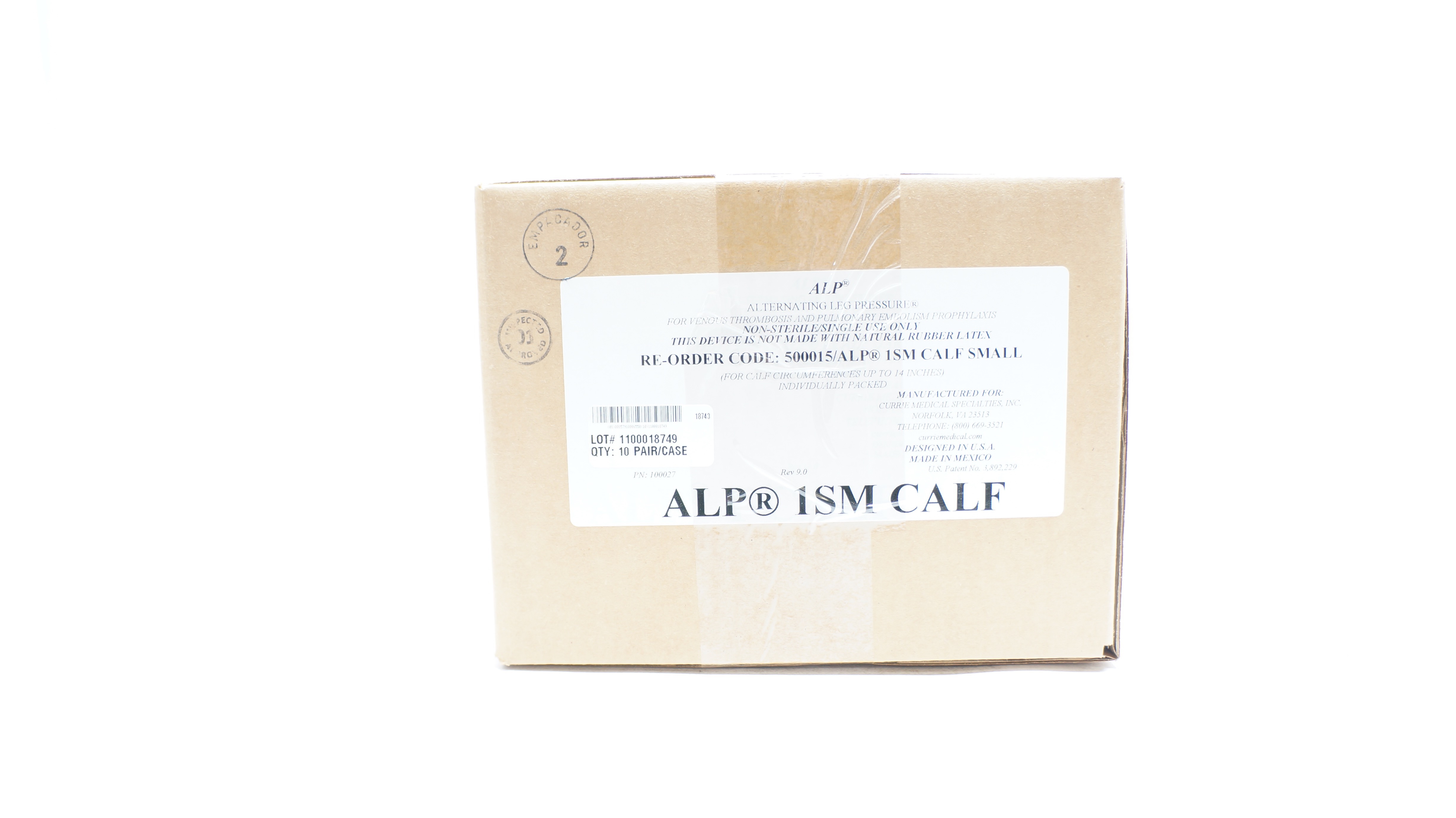 Currie Medical 500015 ALP 1SM Calf Small - Case of 10