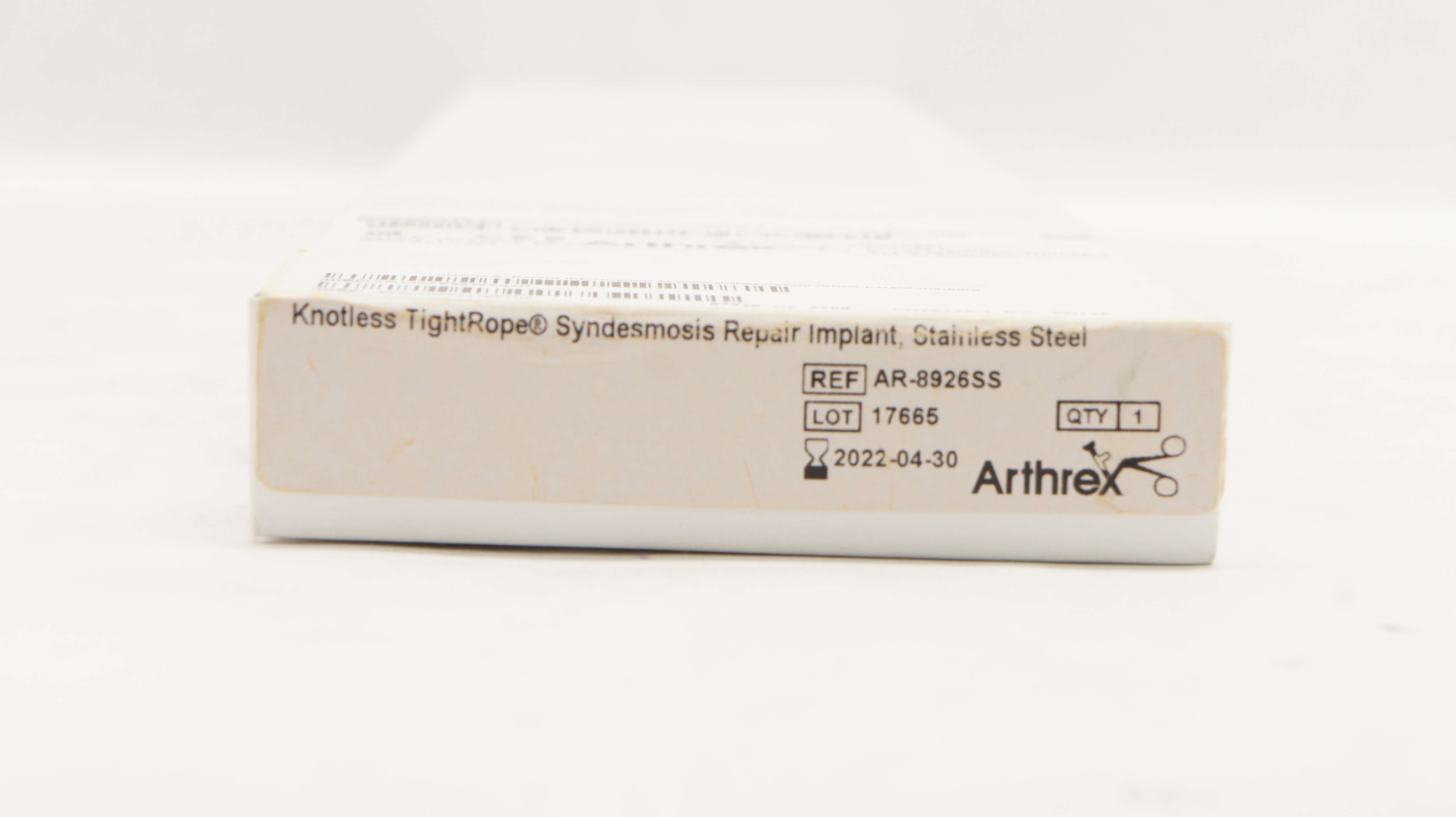 Arthrex AR-8926SS Knotless TightRope Syndesmosis Repair Implant SS (x)