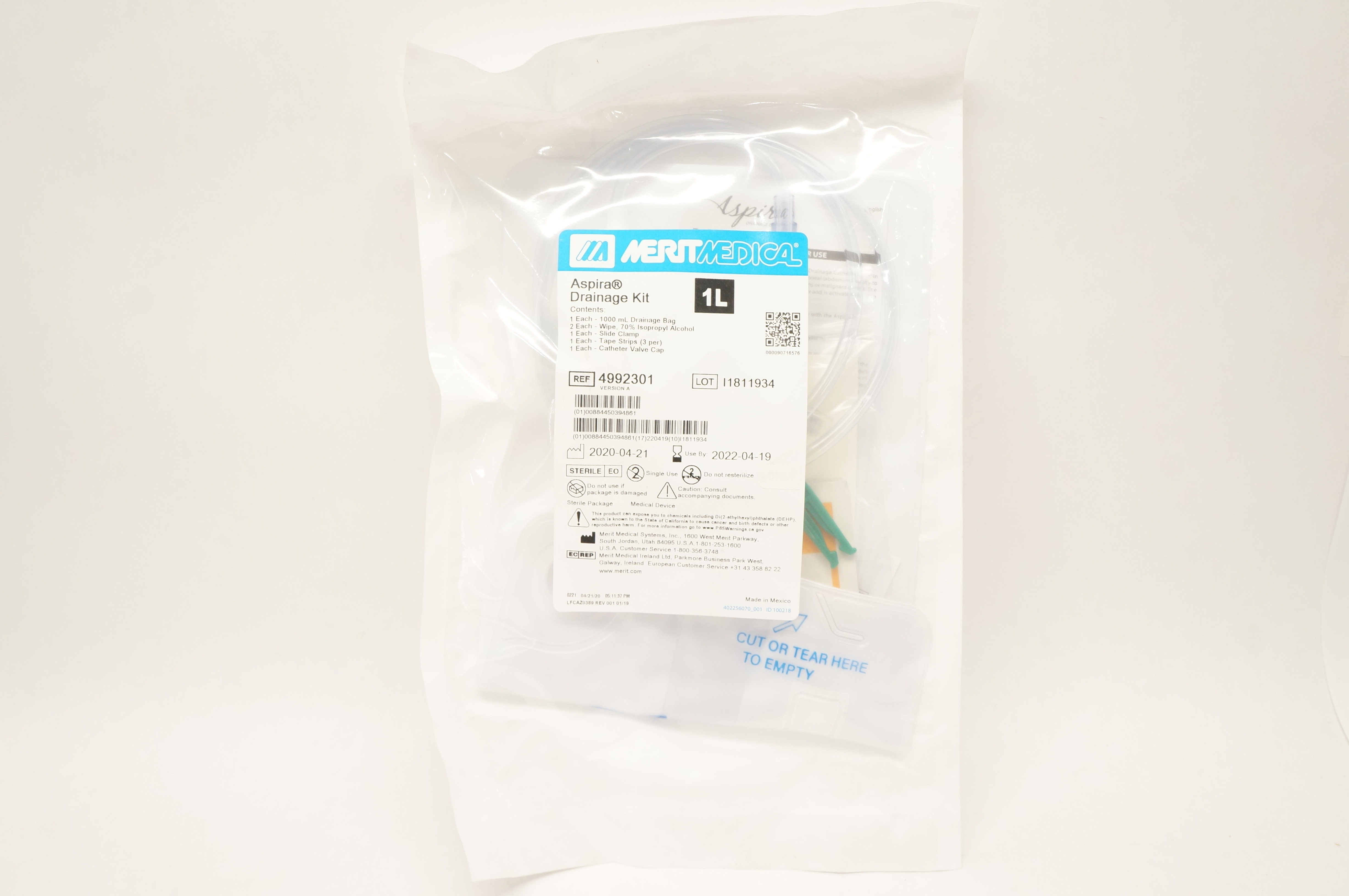 Merit Medical 4992301 Aspira Drainage Kit 1L (x)
