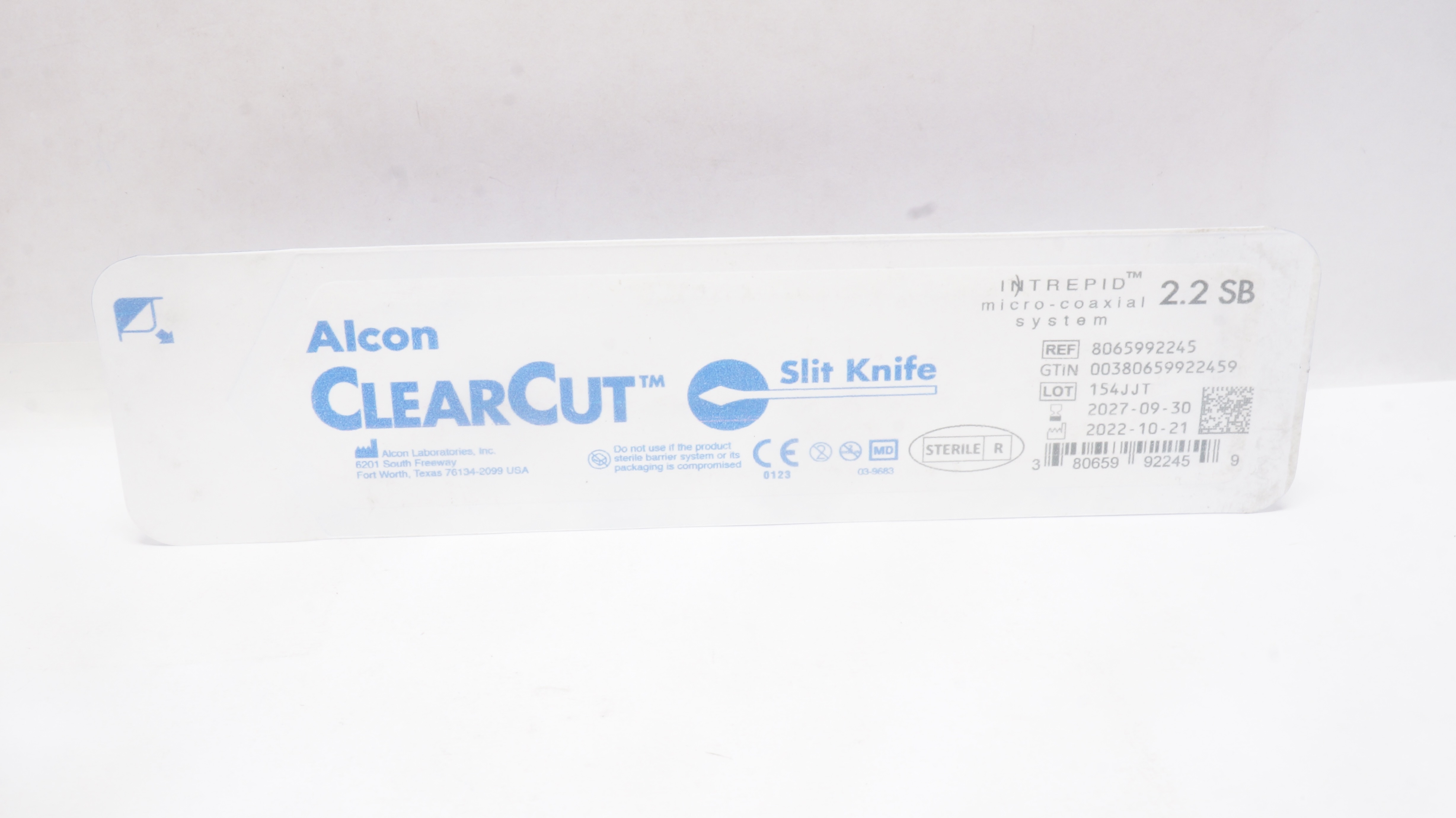 Alcon 8065992245 Intrepid ClearCut Slit Knife 2.2 SB