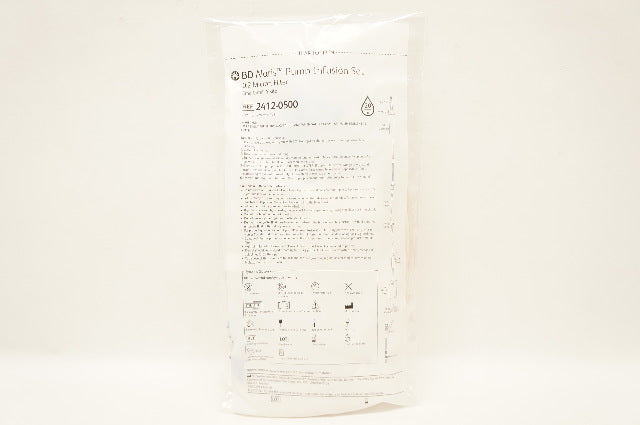 BD 2412-0500 Alaris Pump Infusion Set 0.2 Micron Filter 27ml, 110inch