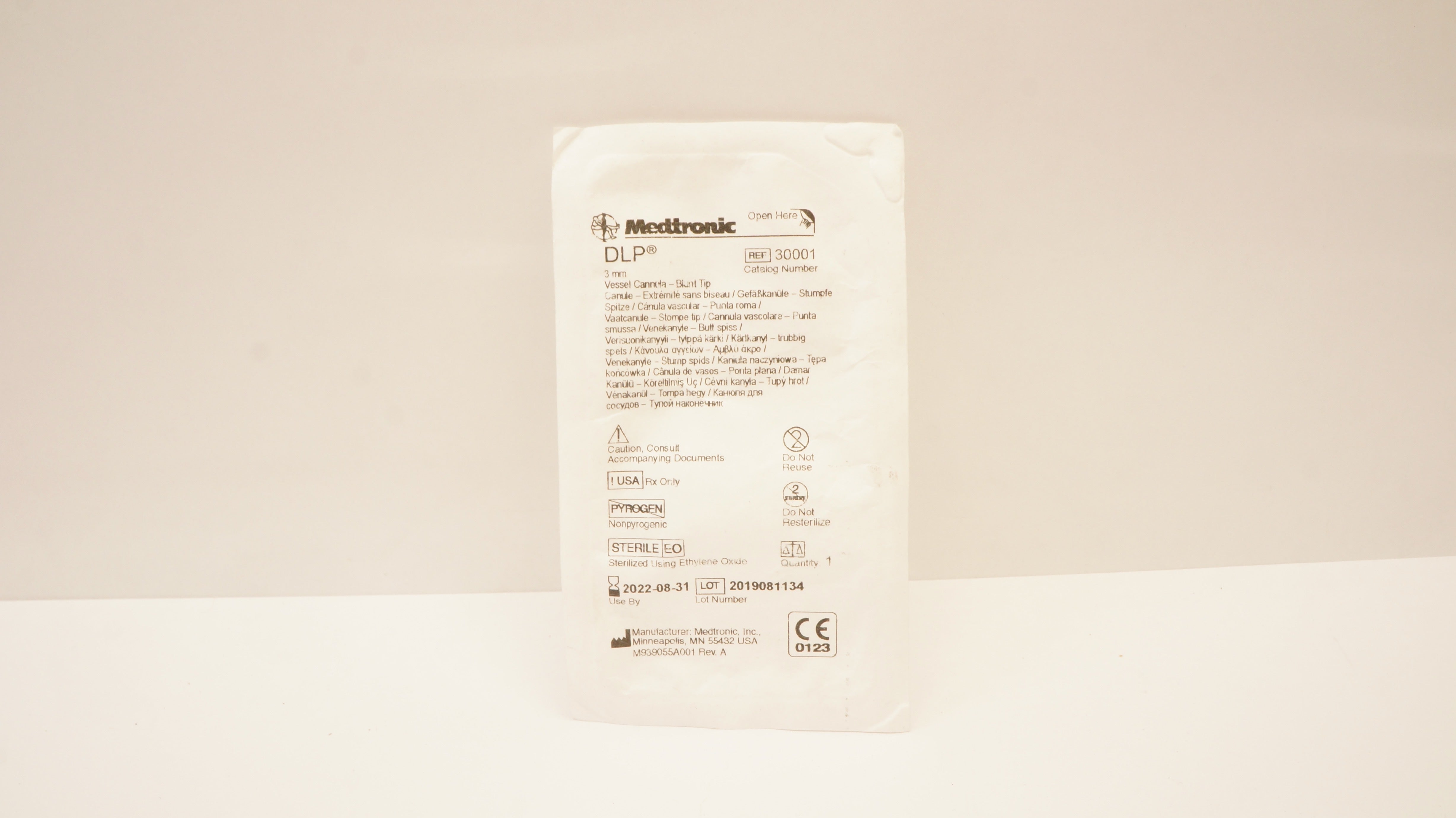 Medtronic 30001 DLP Vessel Cannula 3mm Blant Tip (x)