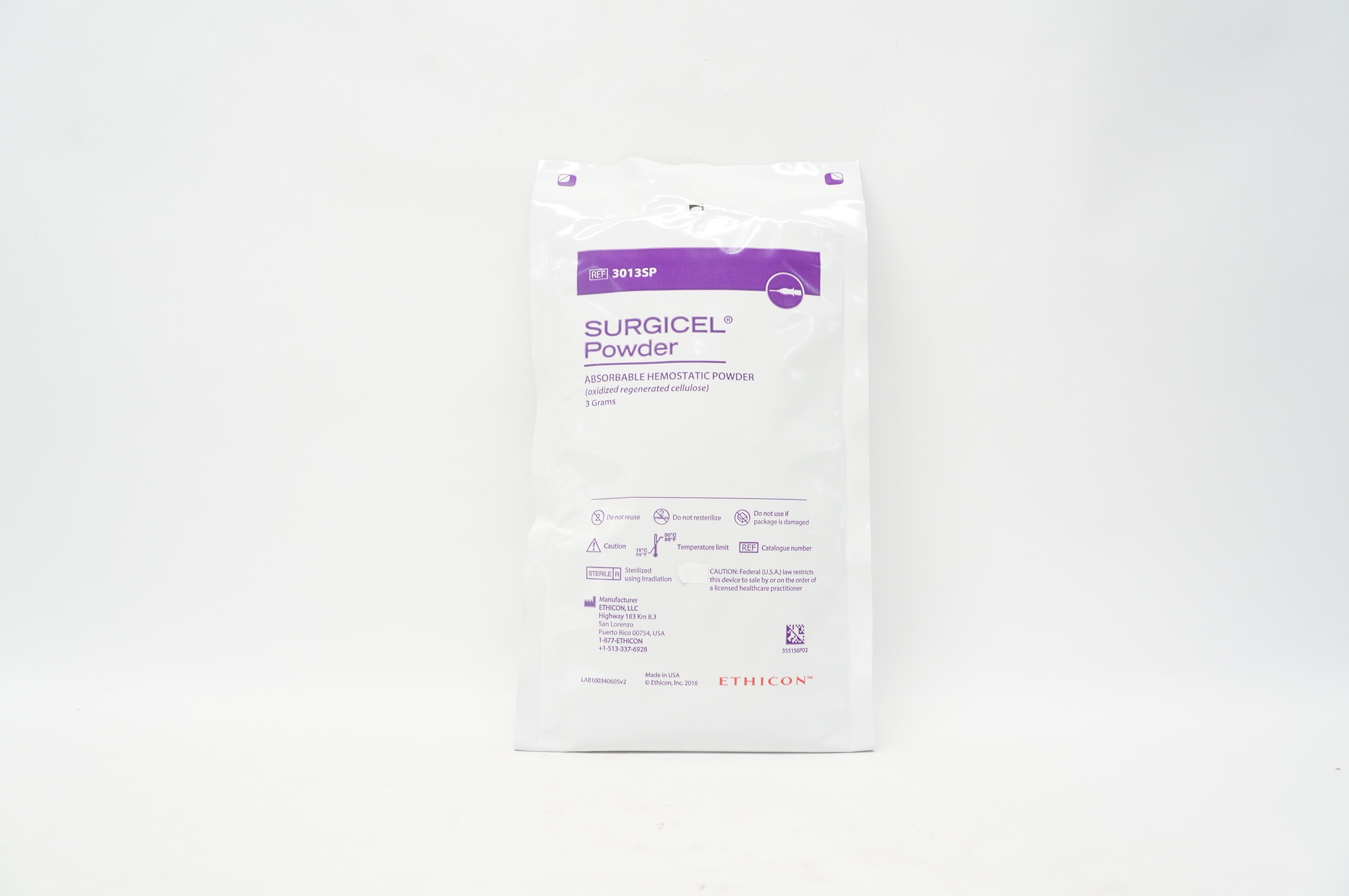 Ethicon 3013SP Surgicel Powder Absorbable Hemostatic Powder 3 Grams (x)
