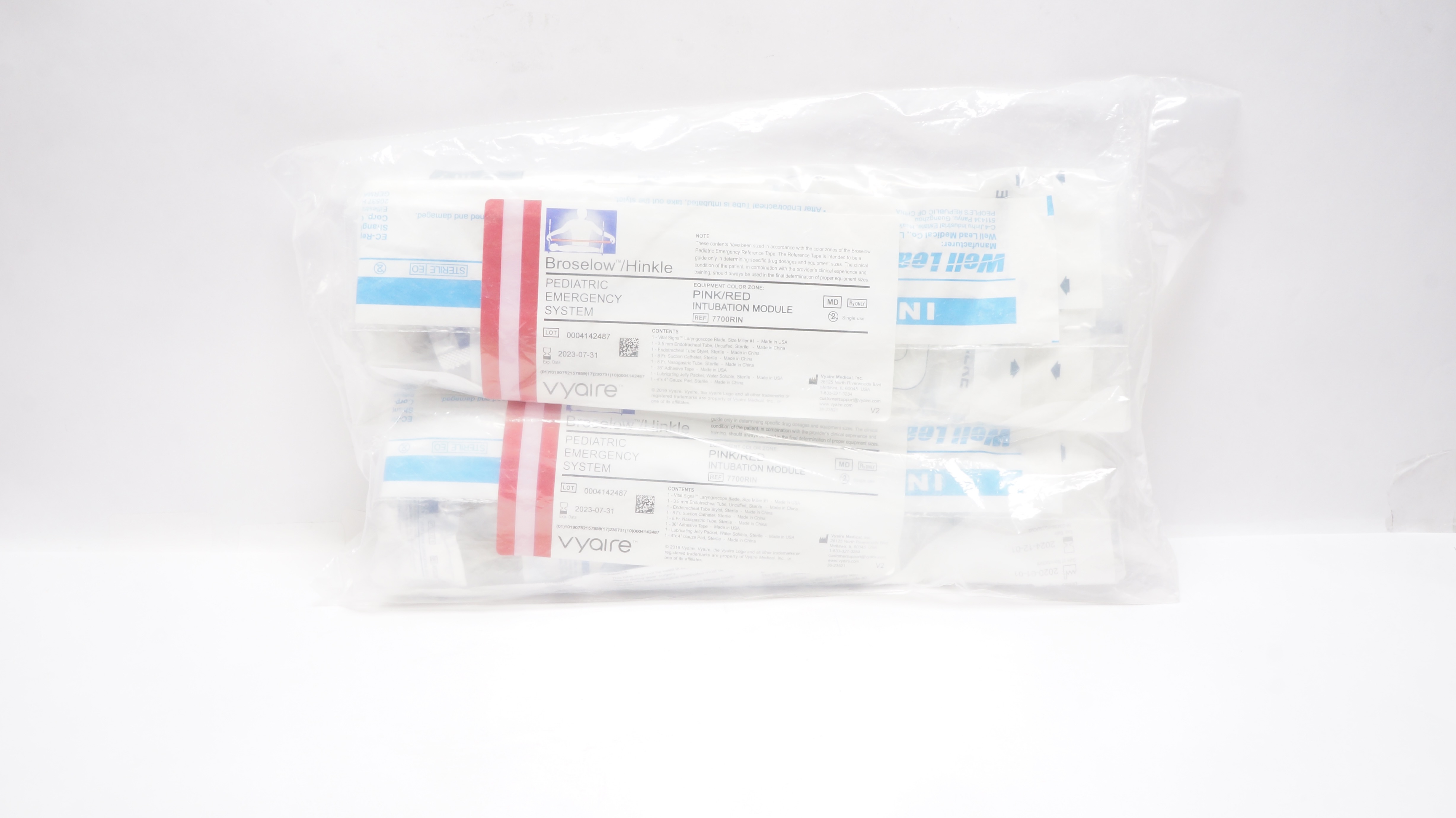 Vyaire 7700RIN Broselow/Hinkle Intubation Module Pink/Red (x)