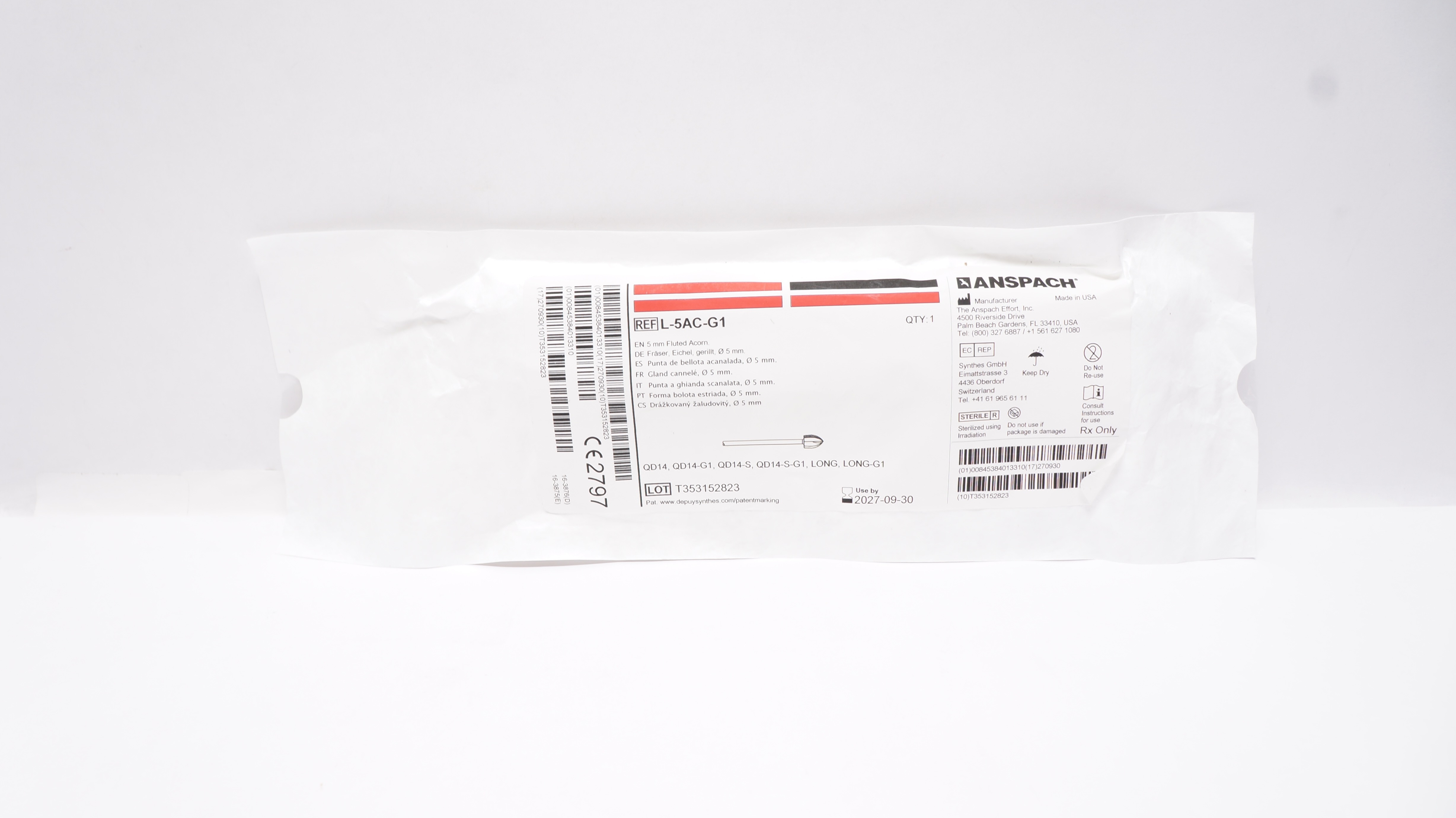 Anspach L5ACG1 Fluted Acorn 5mm