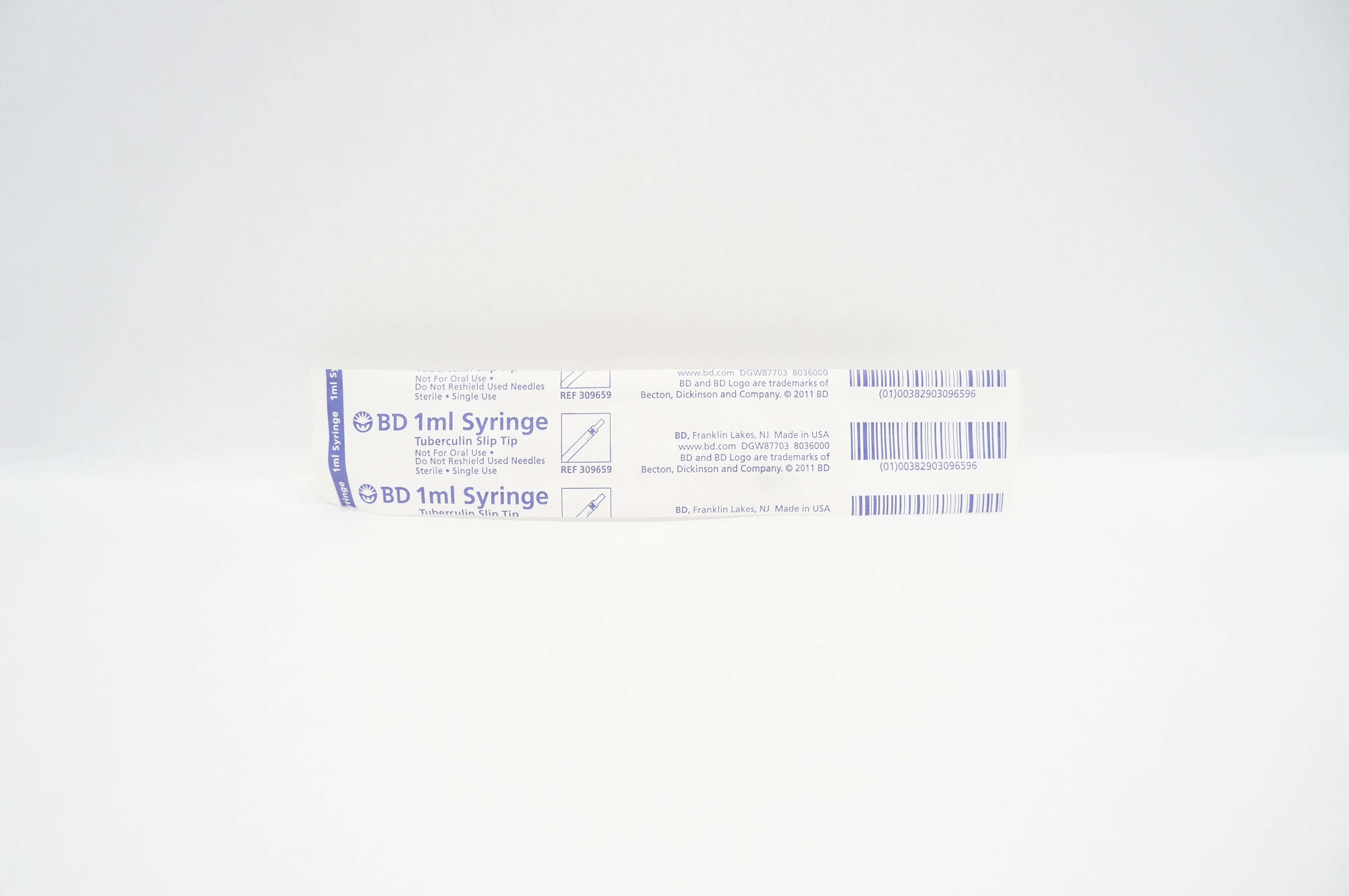 BD 309659 1ml Syringe Tuberculin Slip Tip