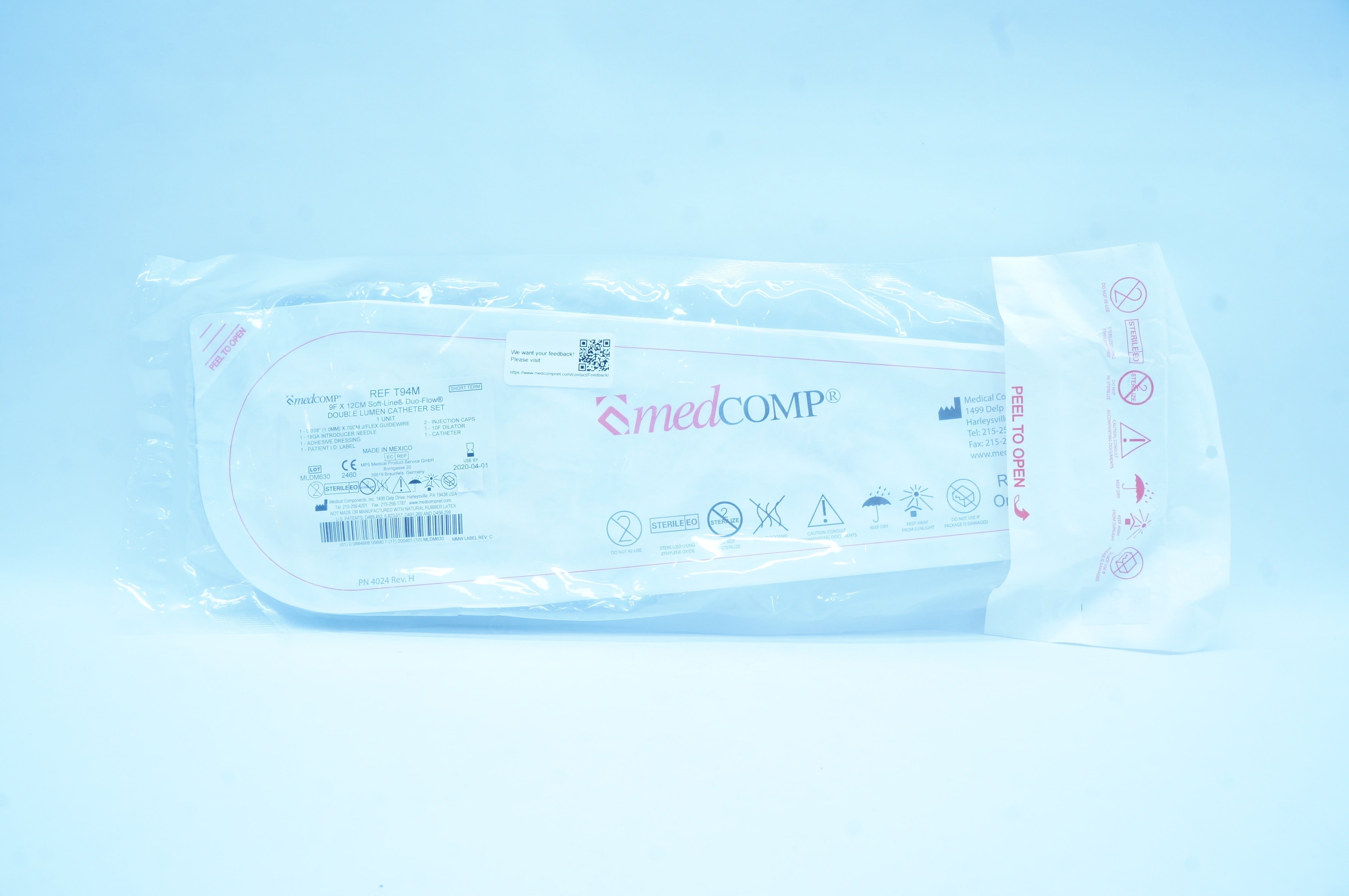 Medcomp T94M Double Lumen Cath. Set 9F x 12cm (x)
