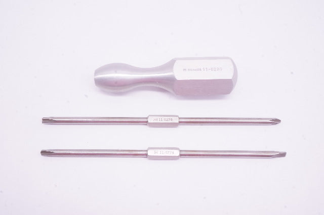 Richards 11-0280 Cruciate Screwdriver W/11-0279 & 11-0278 Cross-Slot Replacement