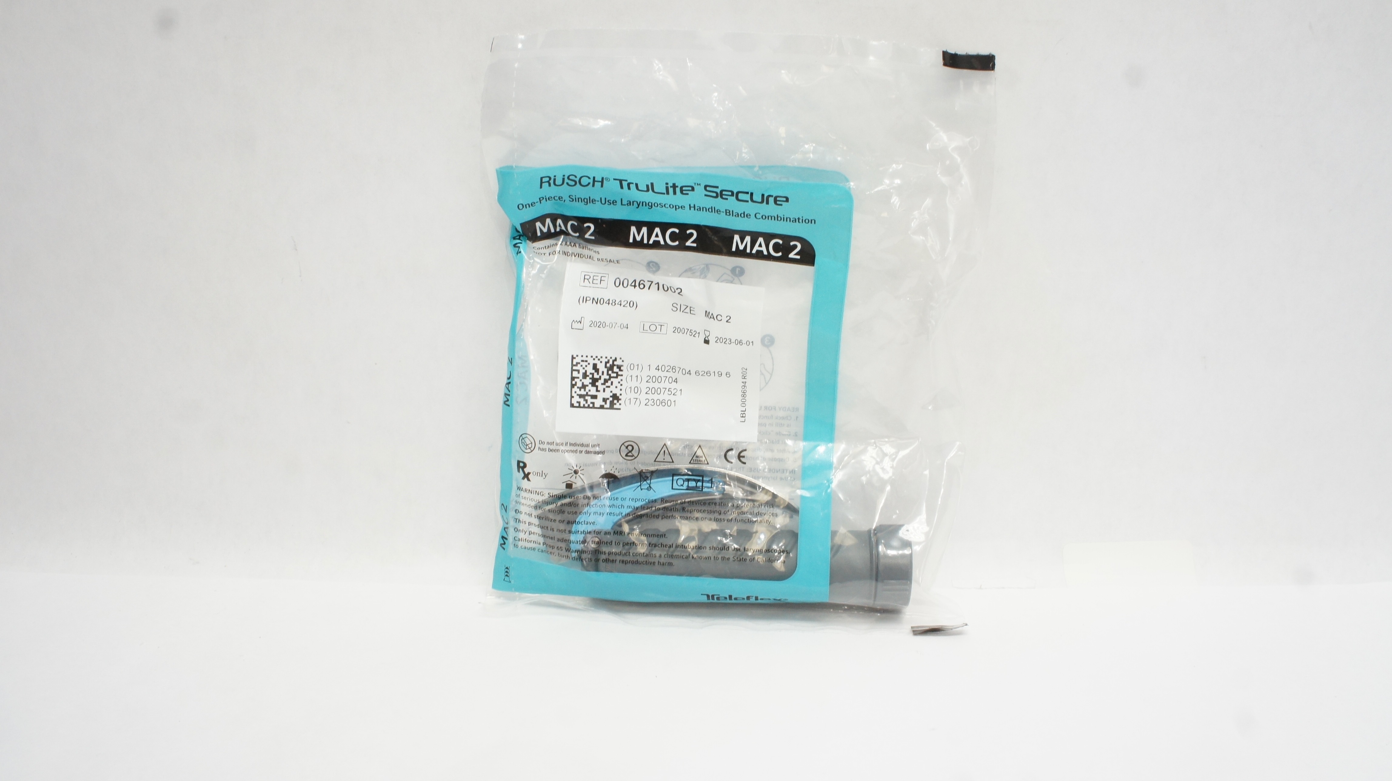 Teleflex 004671002 Rusch TruLite Secure Laryngoscope Handle-Bande Mac 2 (x)