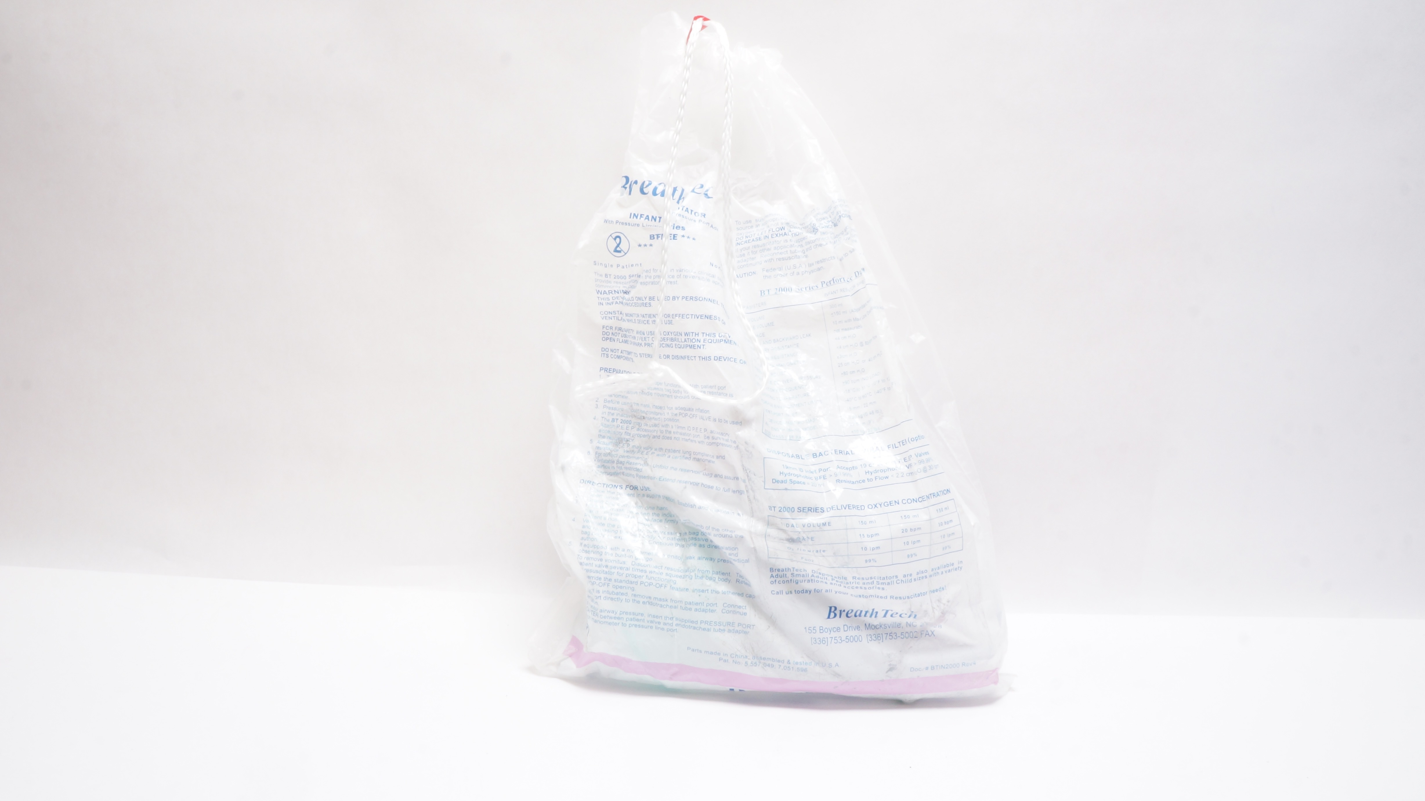 SunMed BT2026 BreathTech Infant Resuscitator w/Bag Reservoir ⇐22lbs x 300mL (x)