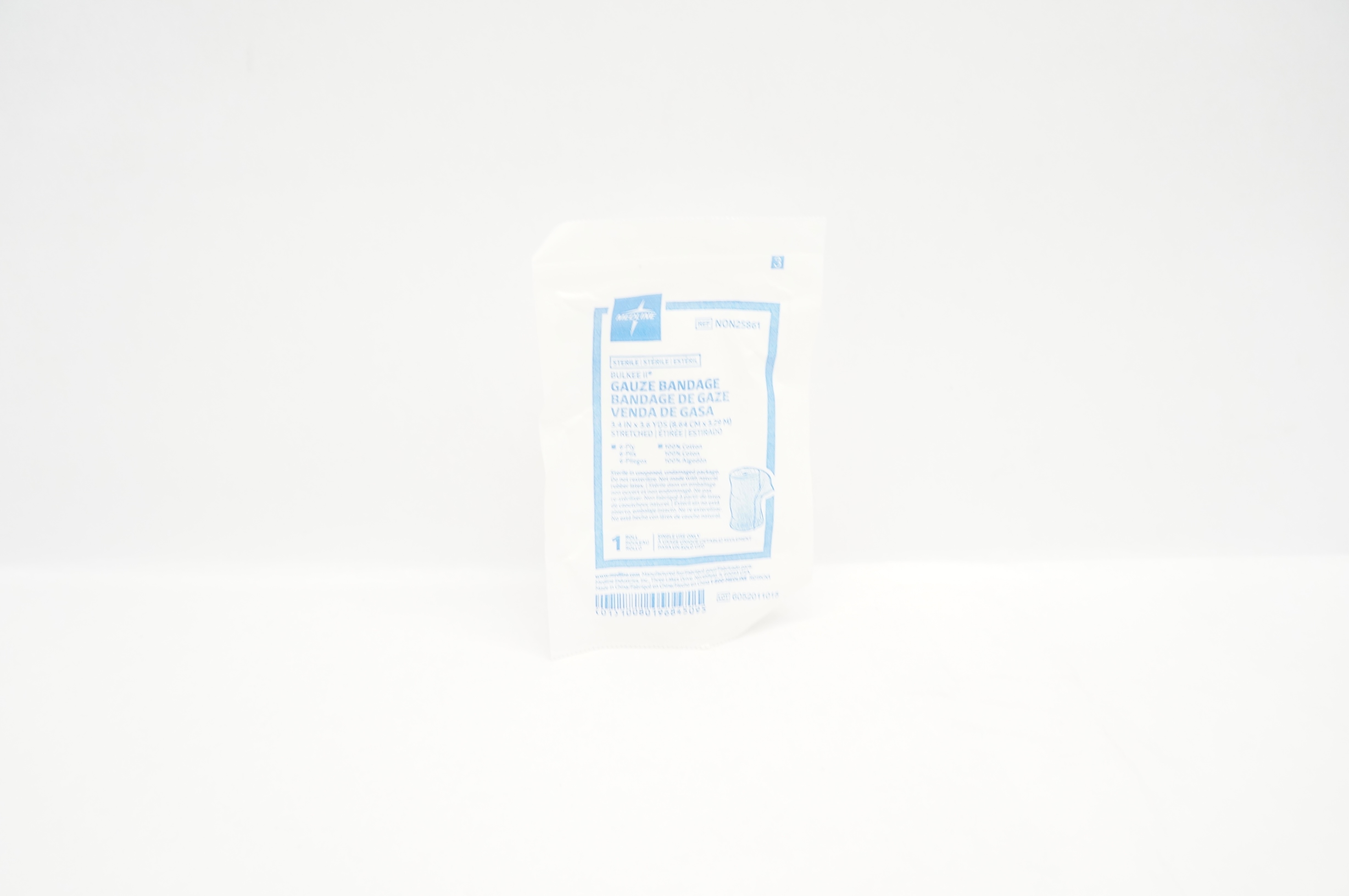 Medline NON25861 Bulkee II Gauze Bandage Medium 6-Ply, 3.4inch x 3.6yds
