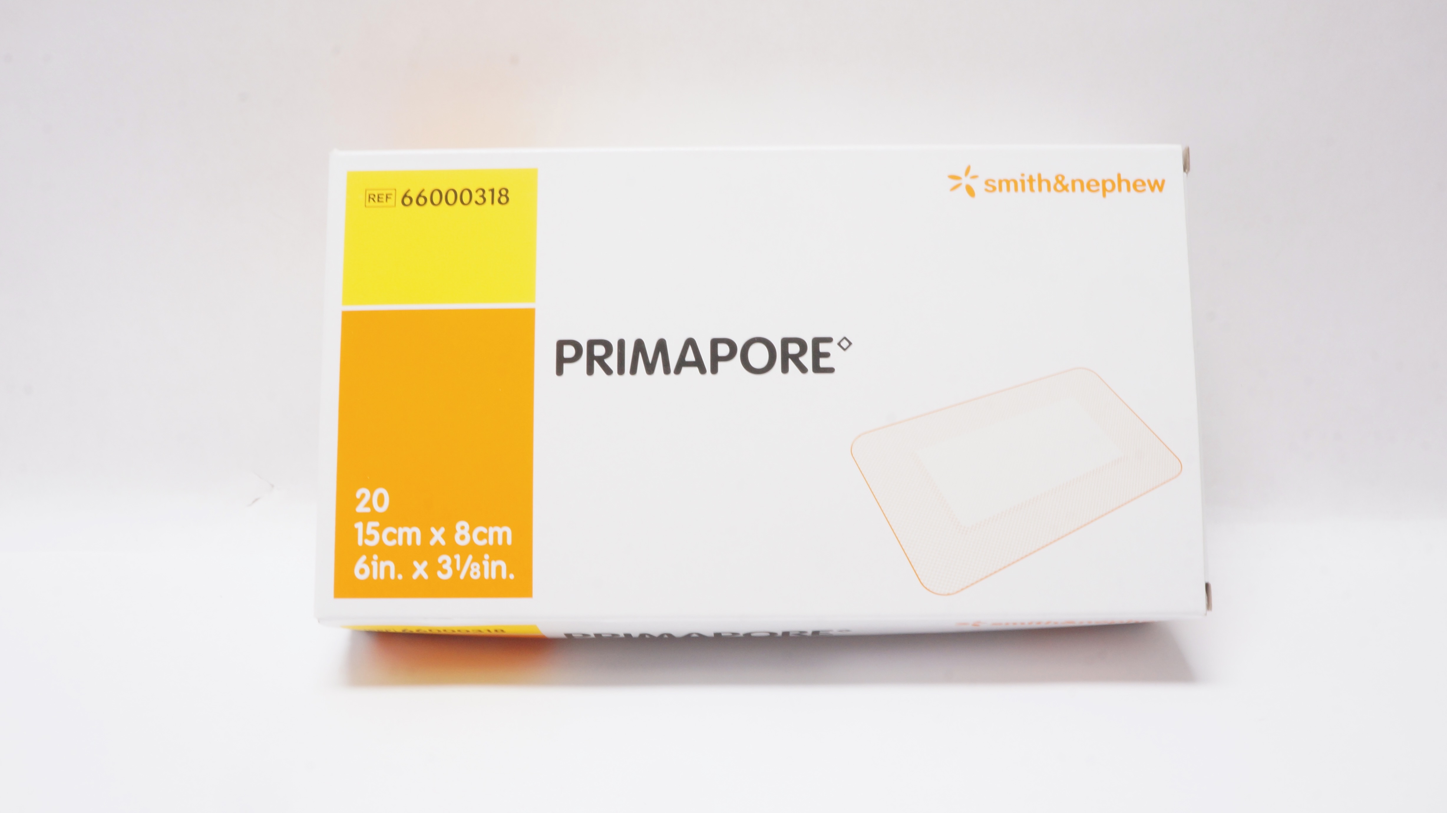 Smith&Nephew 66000318 PRIMAPORE Non-Woven Adhesive Wound 6 x 3-1/8in - Box of 20