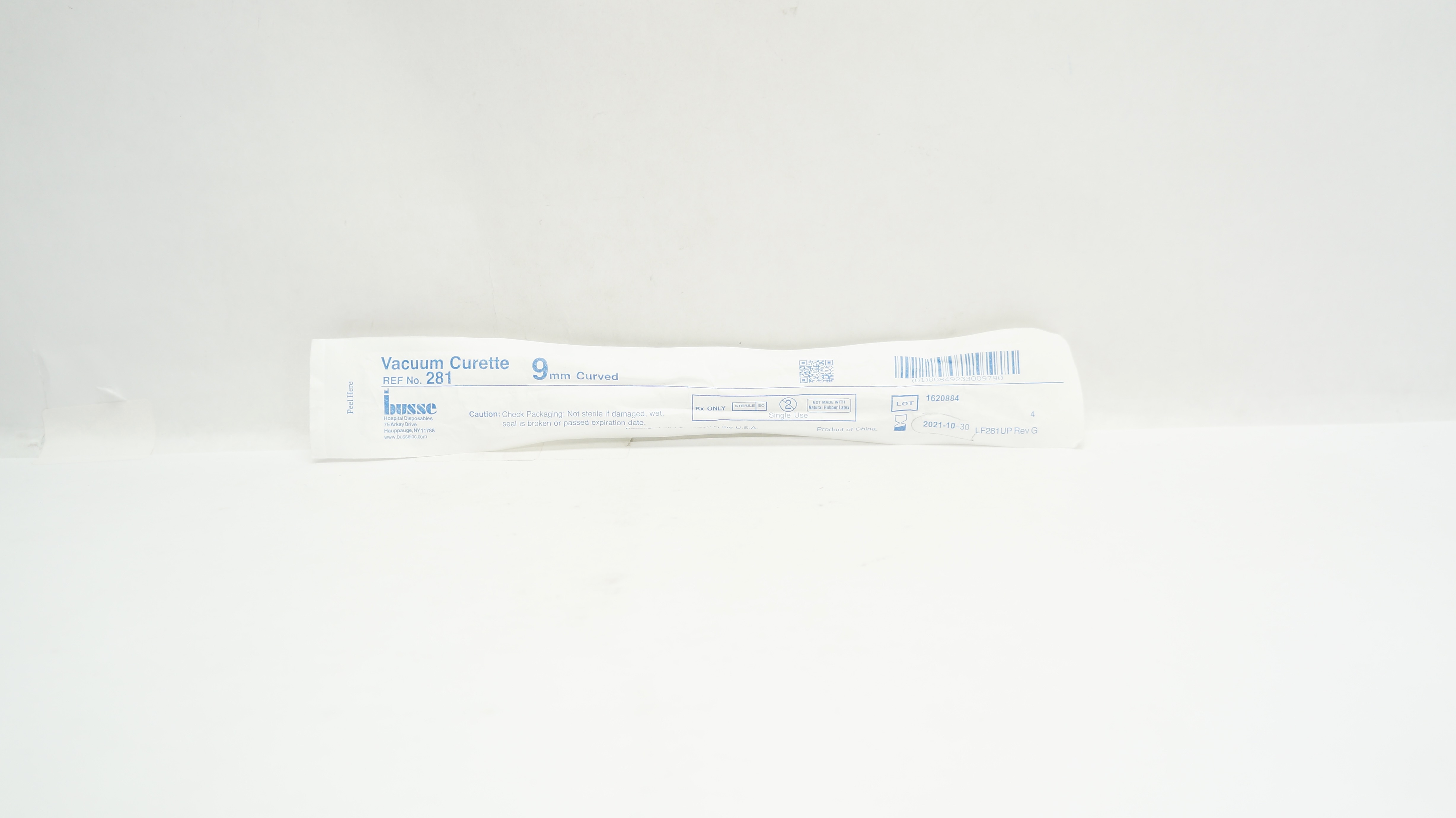 Busse 281 Vacuum Curette 9mm Curved (x)