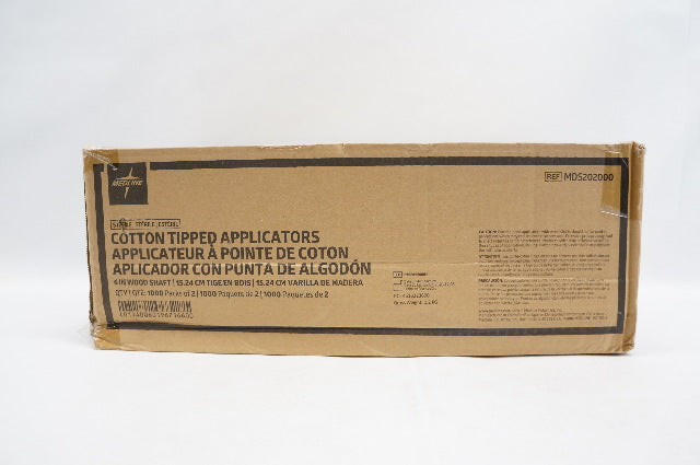 Medline MDS202000 Cotton Tipped Applicators 6inch Wood Shaft - Case of 1000 packs of 2
