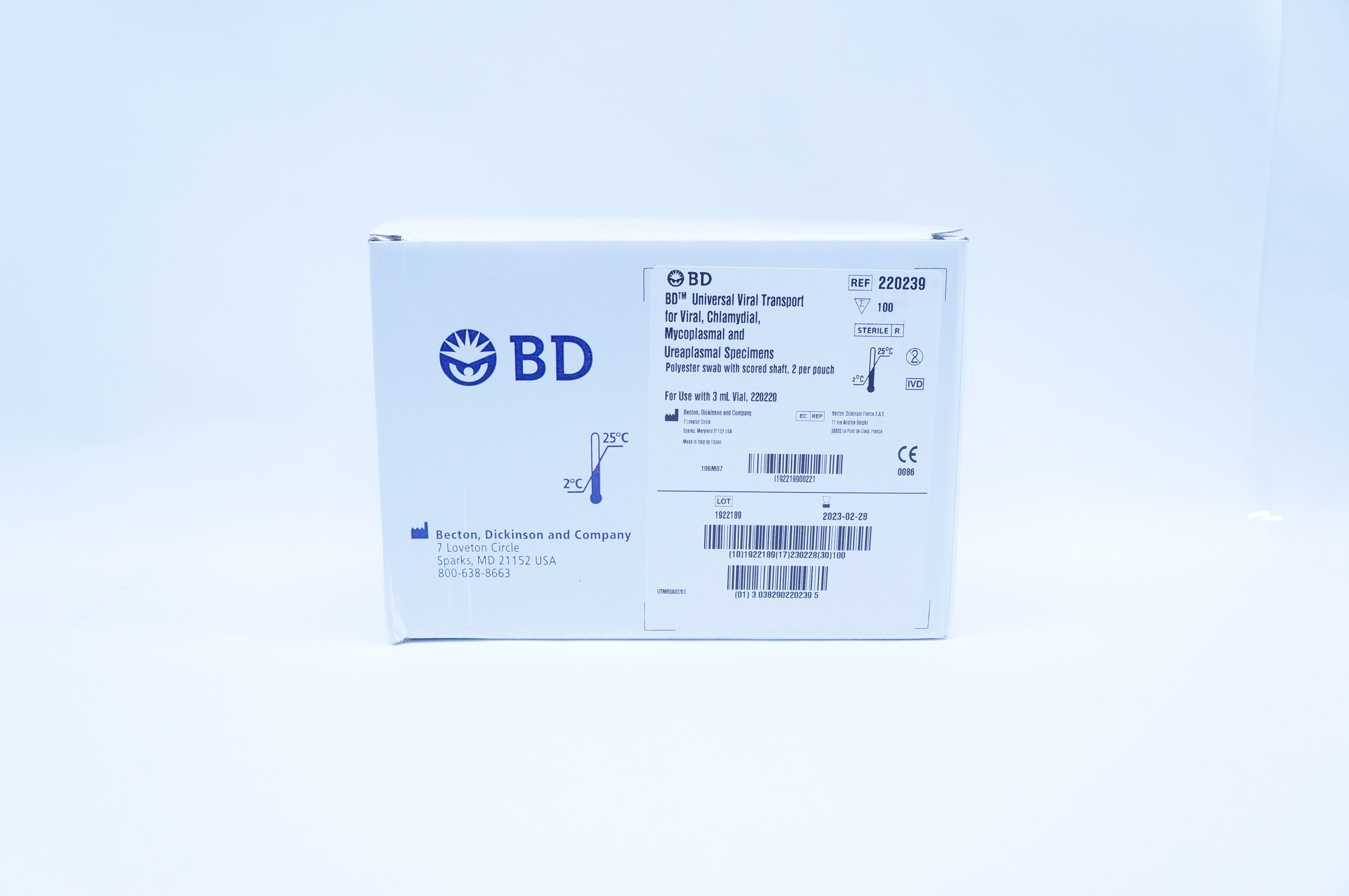 BD 220239 Universal Viral Transport - Box of 100