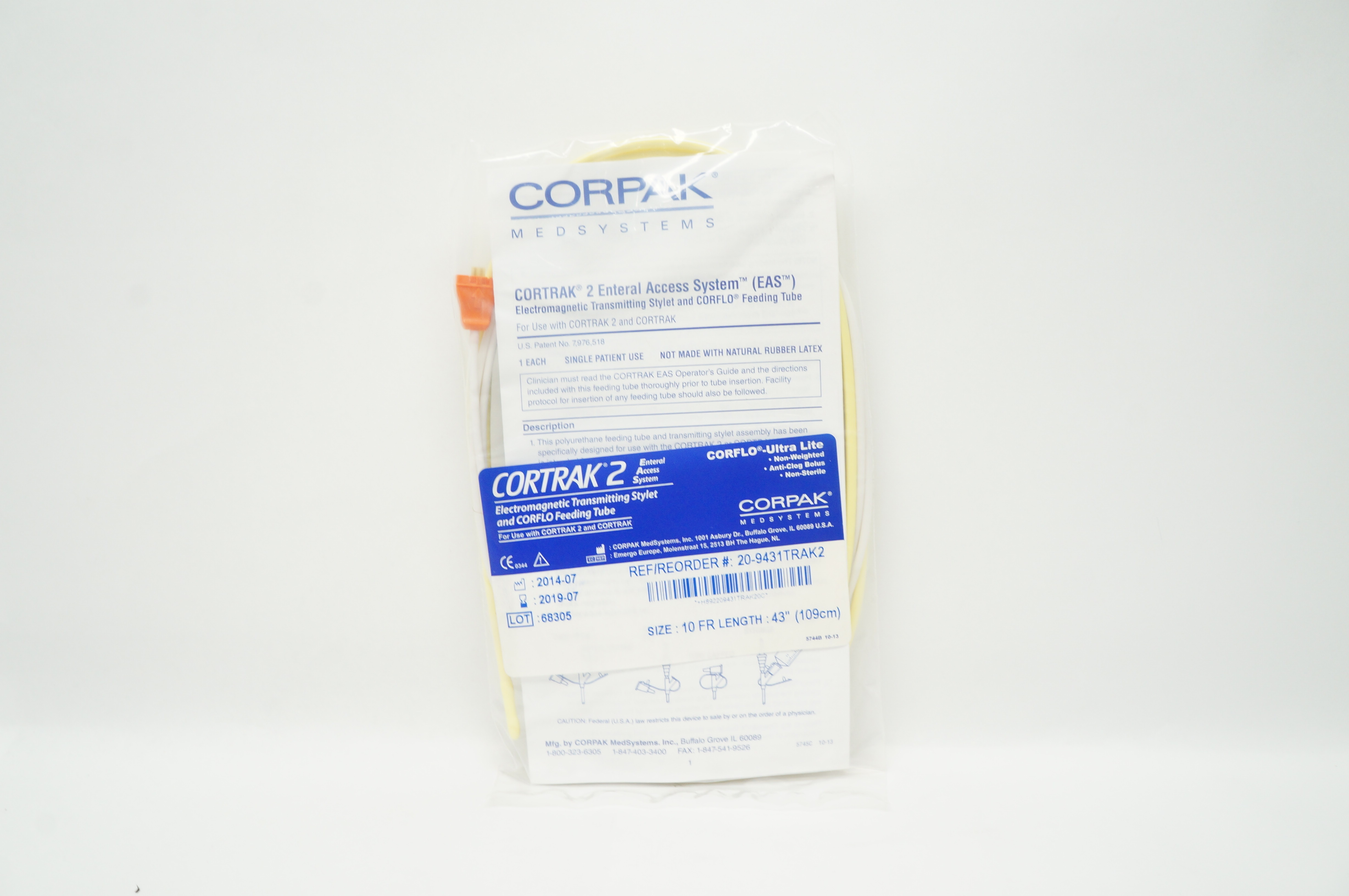 Corpak 20-9431TRAK2 CORTAK 2 Enteral Access System 10Fr. Length 43inch (x)