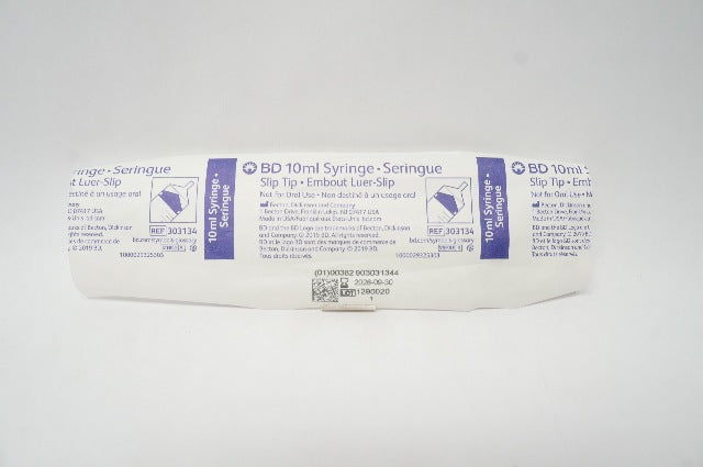 BD 303134 Syringe, Slip Tip, 10mL