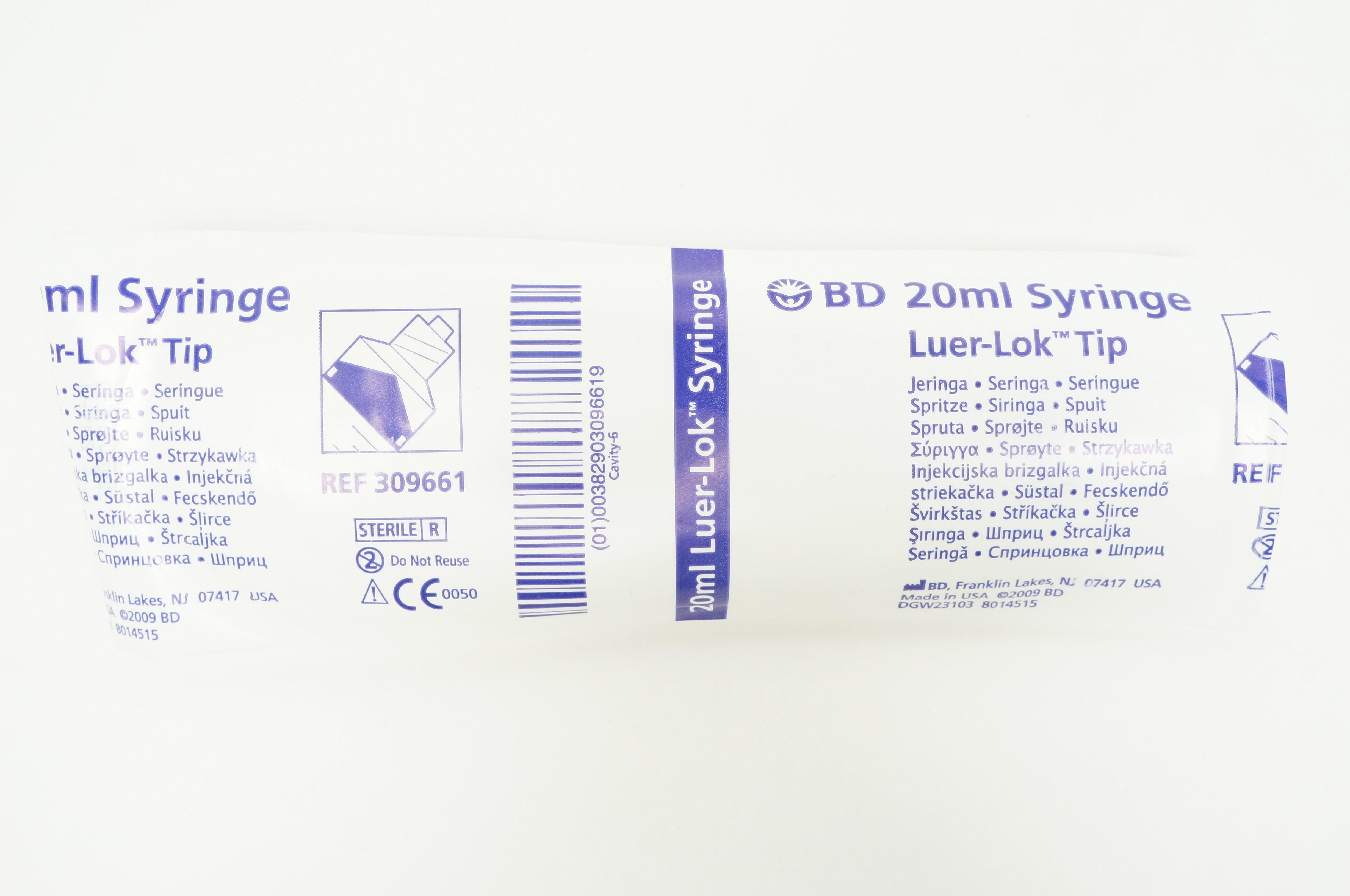 BD 309661 20ml Syringe Luer-Lok Tip (x)