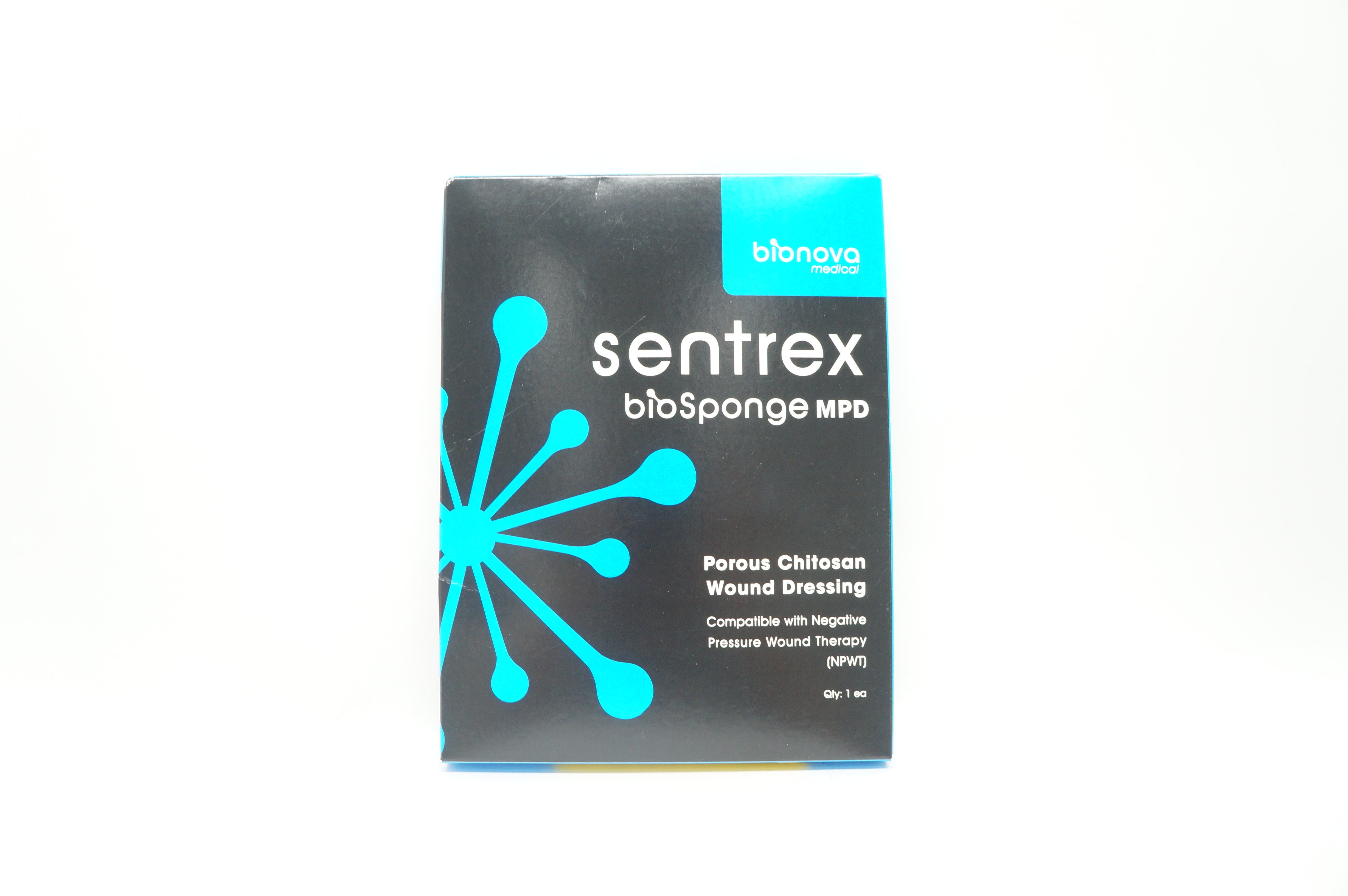 Bionova Sentrex BioSponge MPD Porous Chitosan Wound Dressing 10 x 10 x ...