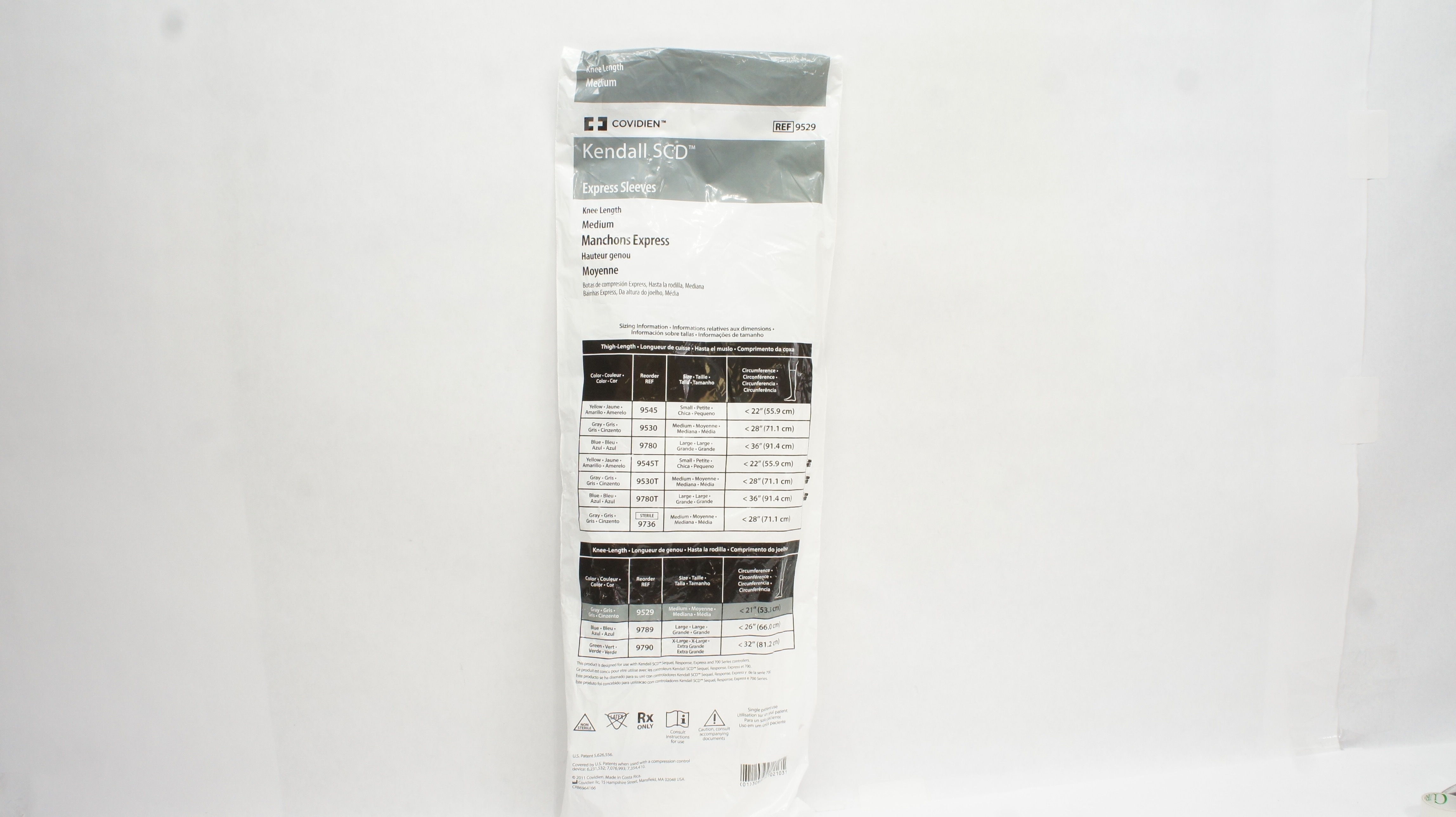 9529b Covidien 9529 Kendall SCD Express Sleeves Knee Length Medium