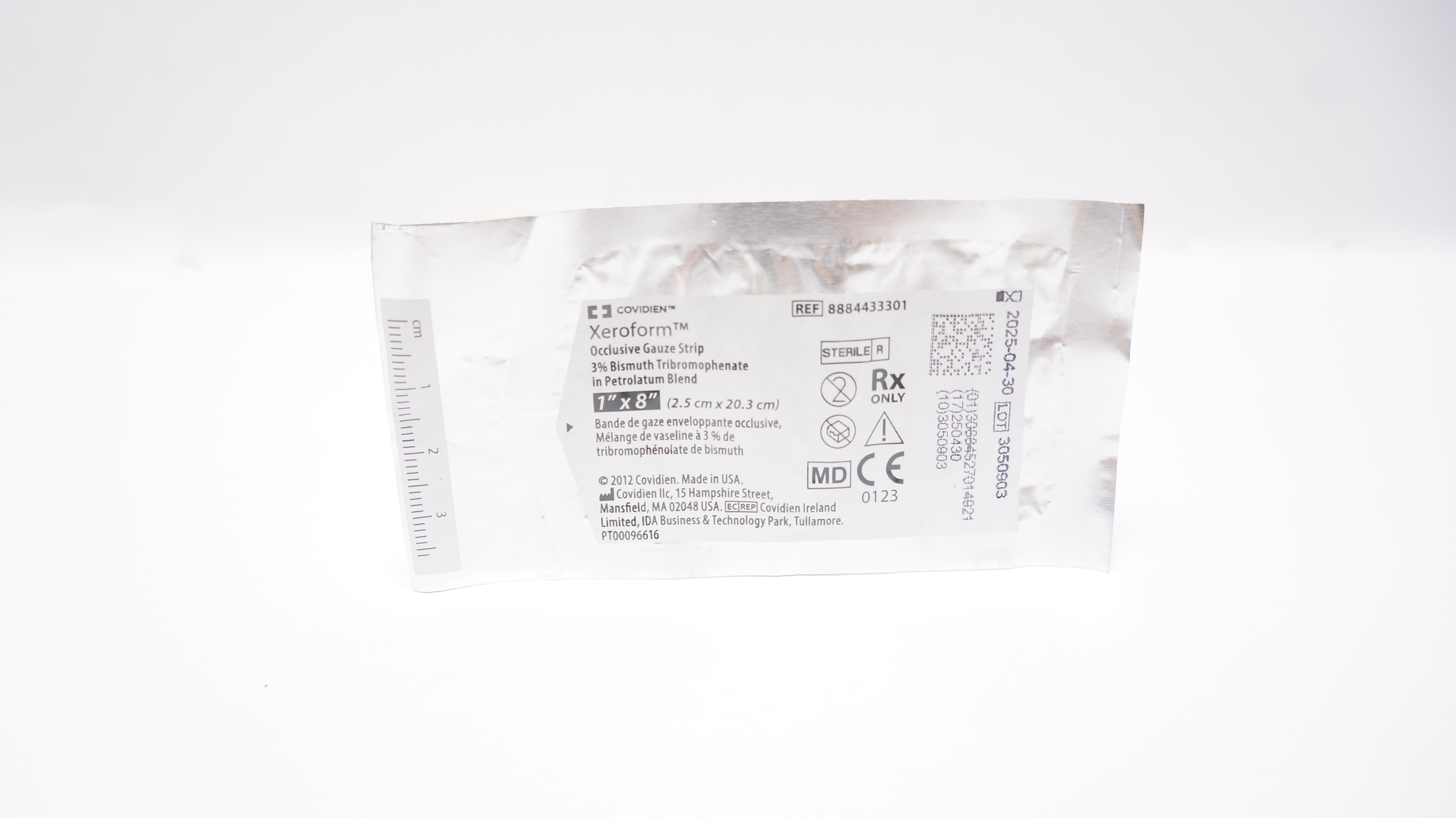 Covidien 8884433301 Xeroform Occlusive Gauze Strip 1inch x 8inch
