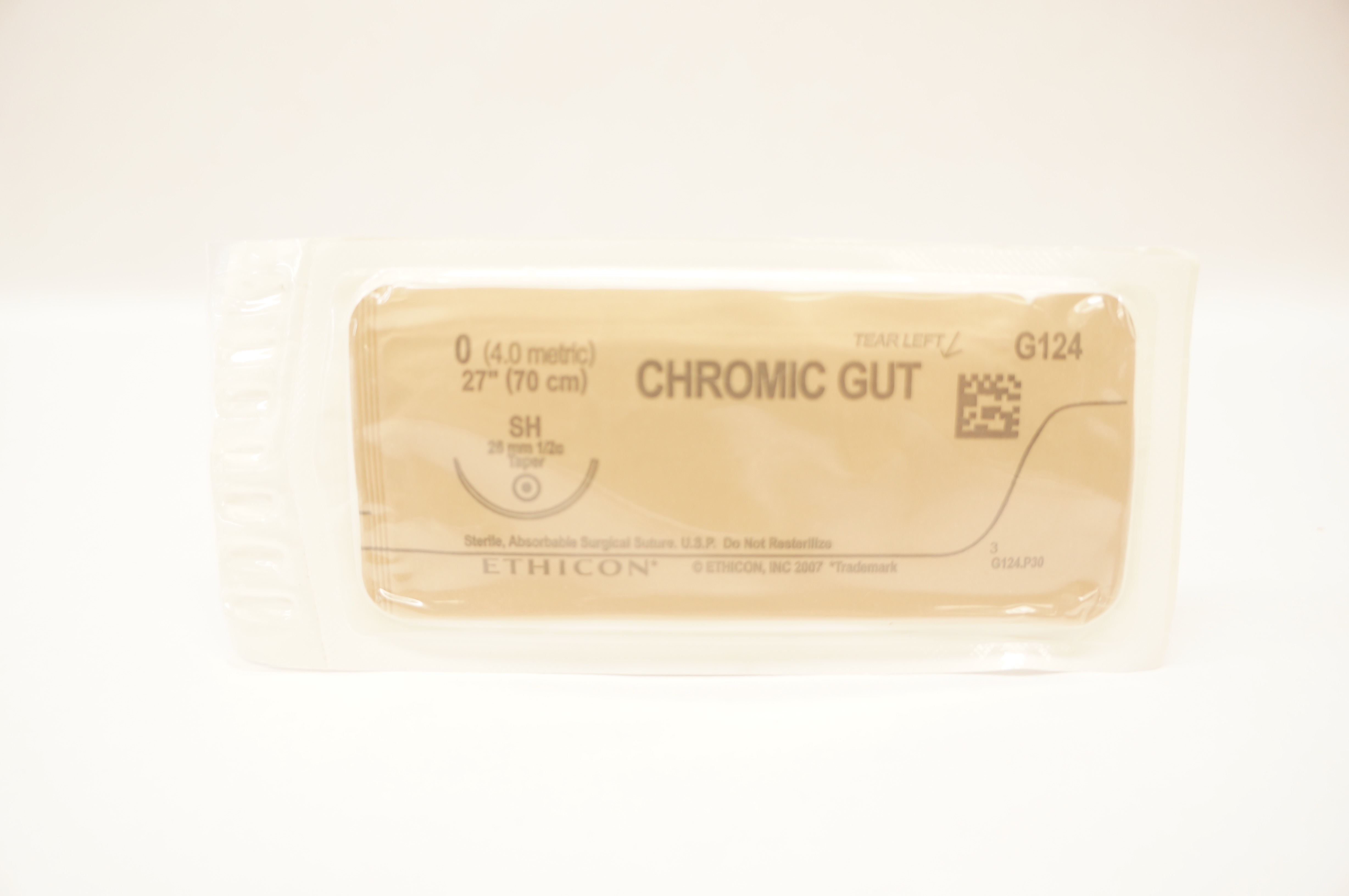 Ethicon G124 0 Chromic Gut Surgical Stre SH 26mm 1/2 Taper, 27inch (x)
