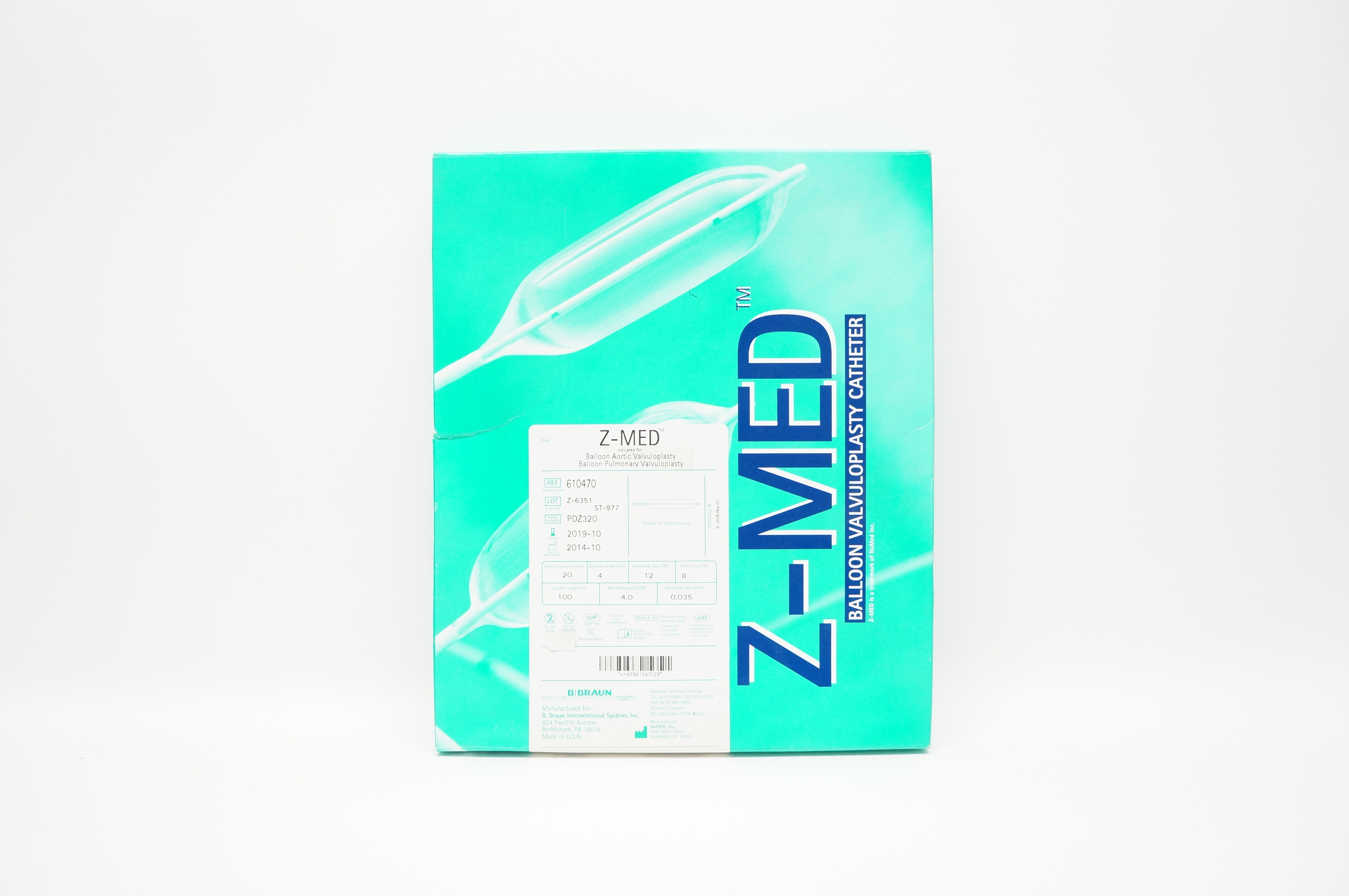 NuMed 610470 ZMED For Balloon Aortic Pulmonary Valvuloplasty 20mm x