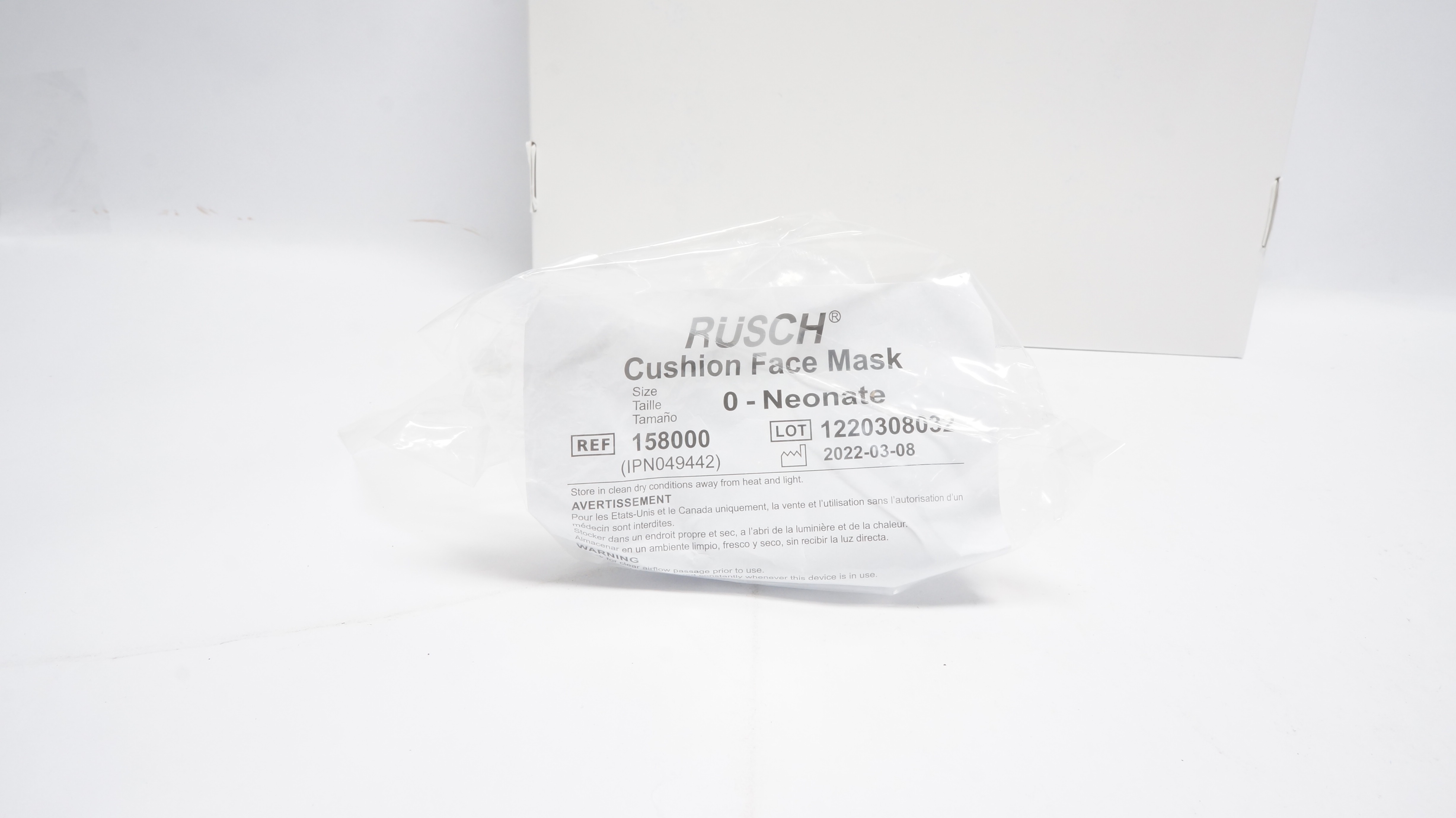Teleflex 158000 Rusch Cushion Face Mask, Size 0-Neonate