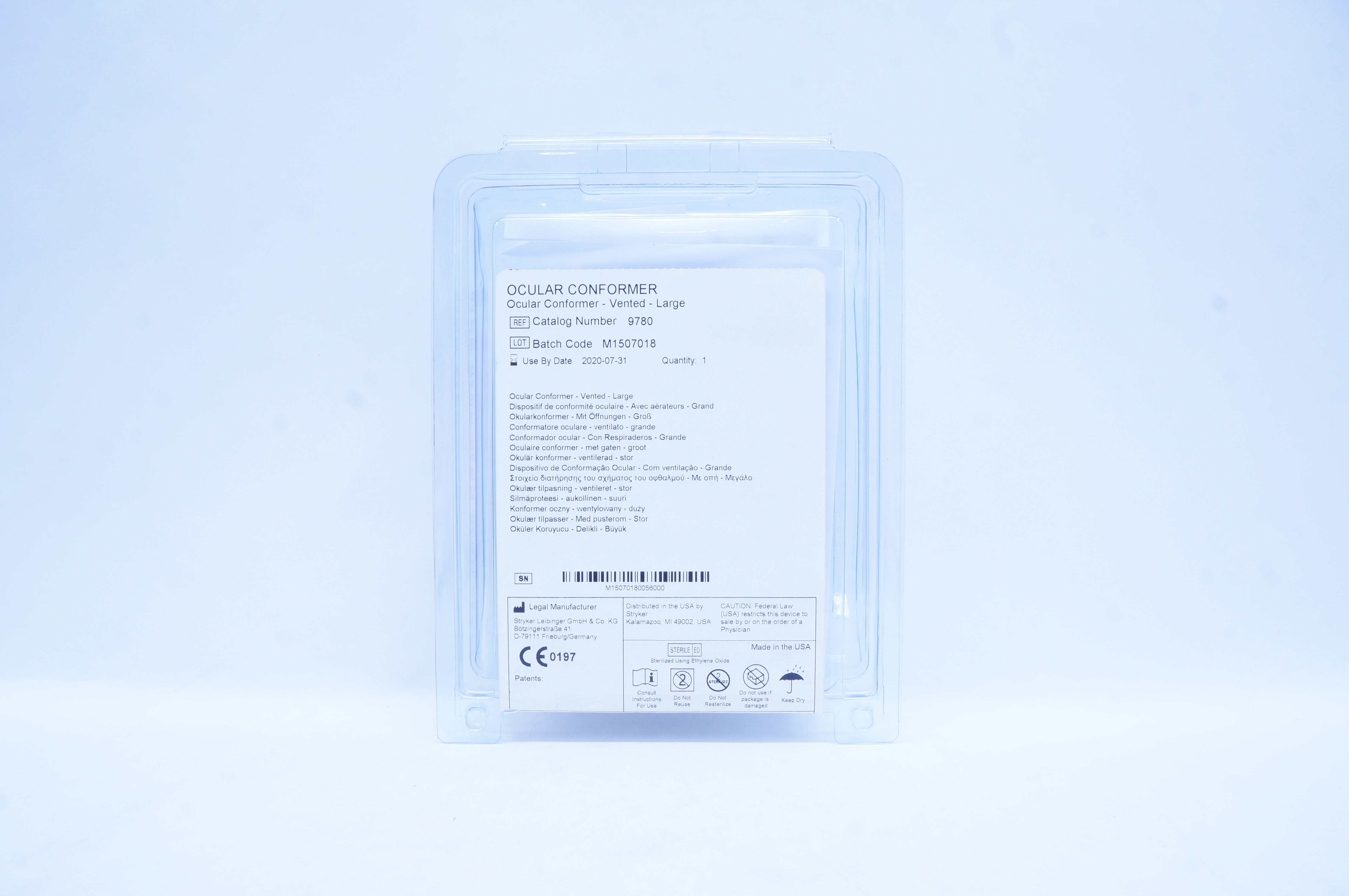 Stryker 9780 Ocular Conformer, Vented, Large