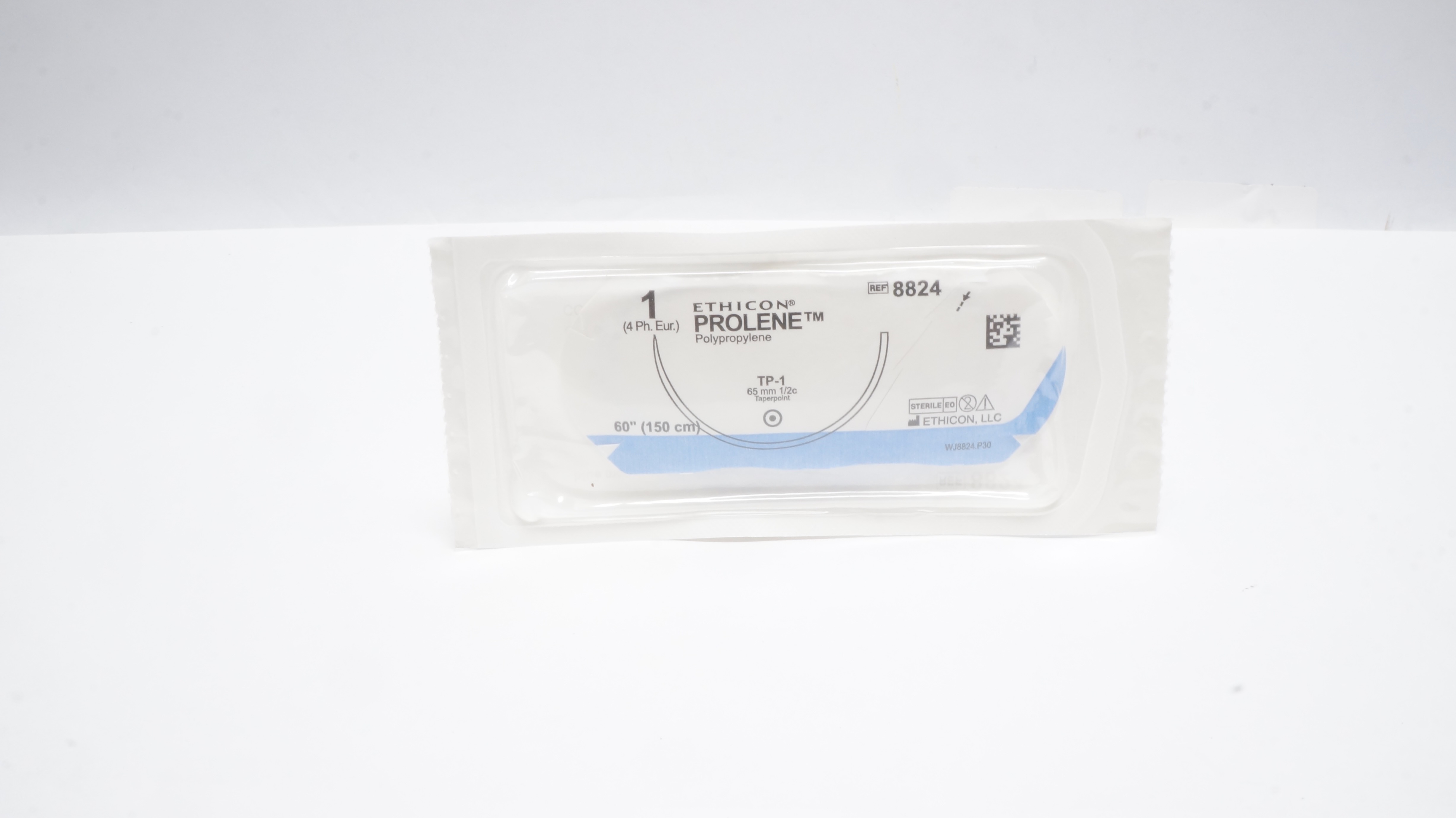 Ethicon 8824 1 PROLENE Blue Monofilament Stre TP-1 65mm 1/2c, Taperpoint 60inch