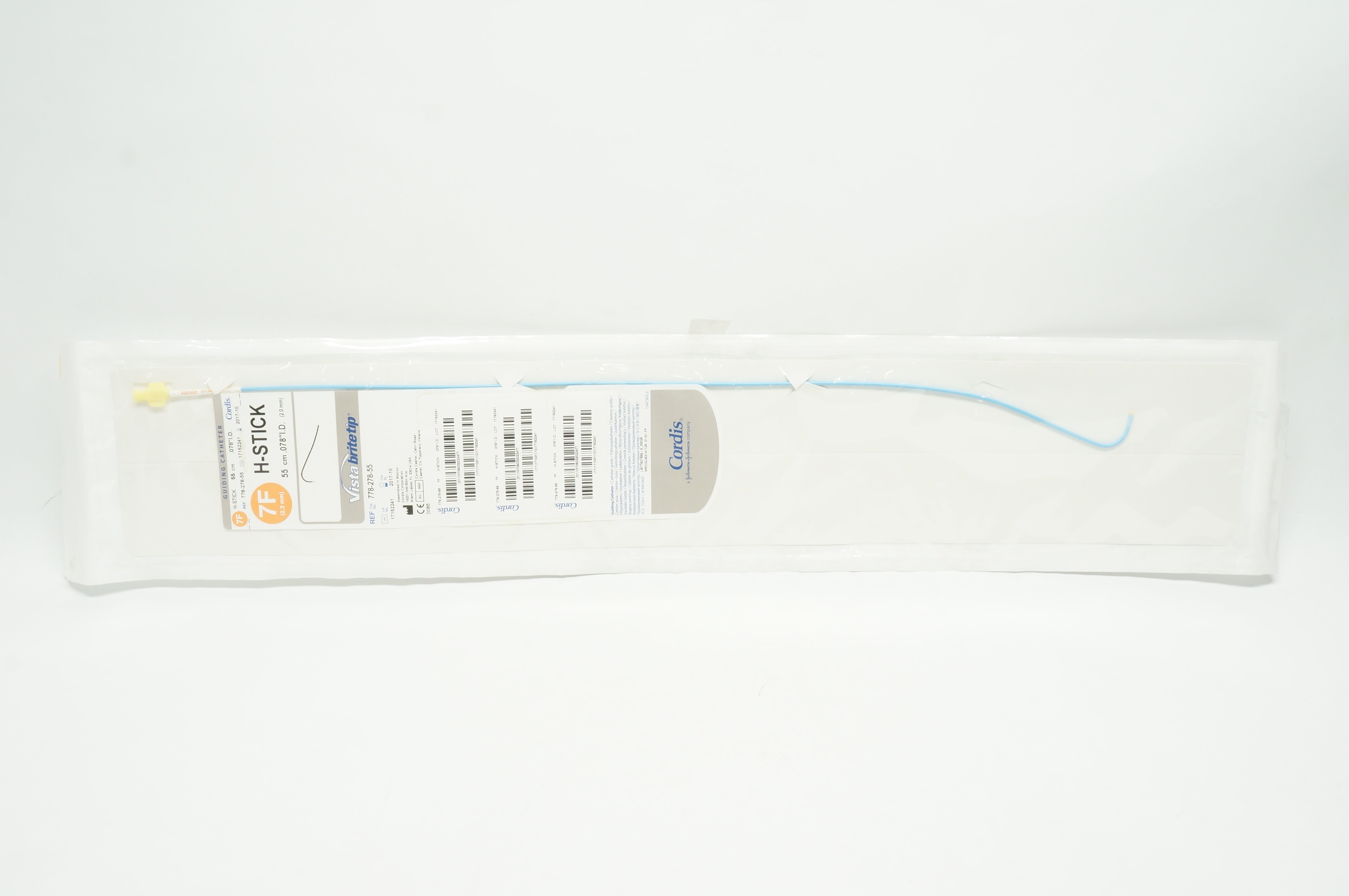 Cordis 778-278-55 Vista Brite Tip Guiding Cath. 7F H-Stick, 55cm x .078inch (x)