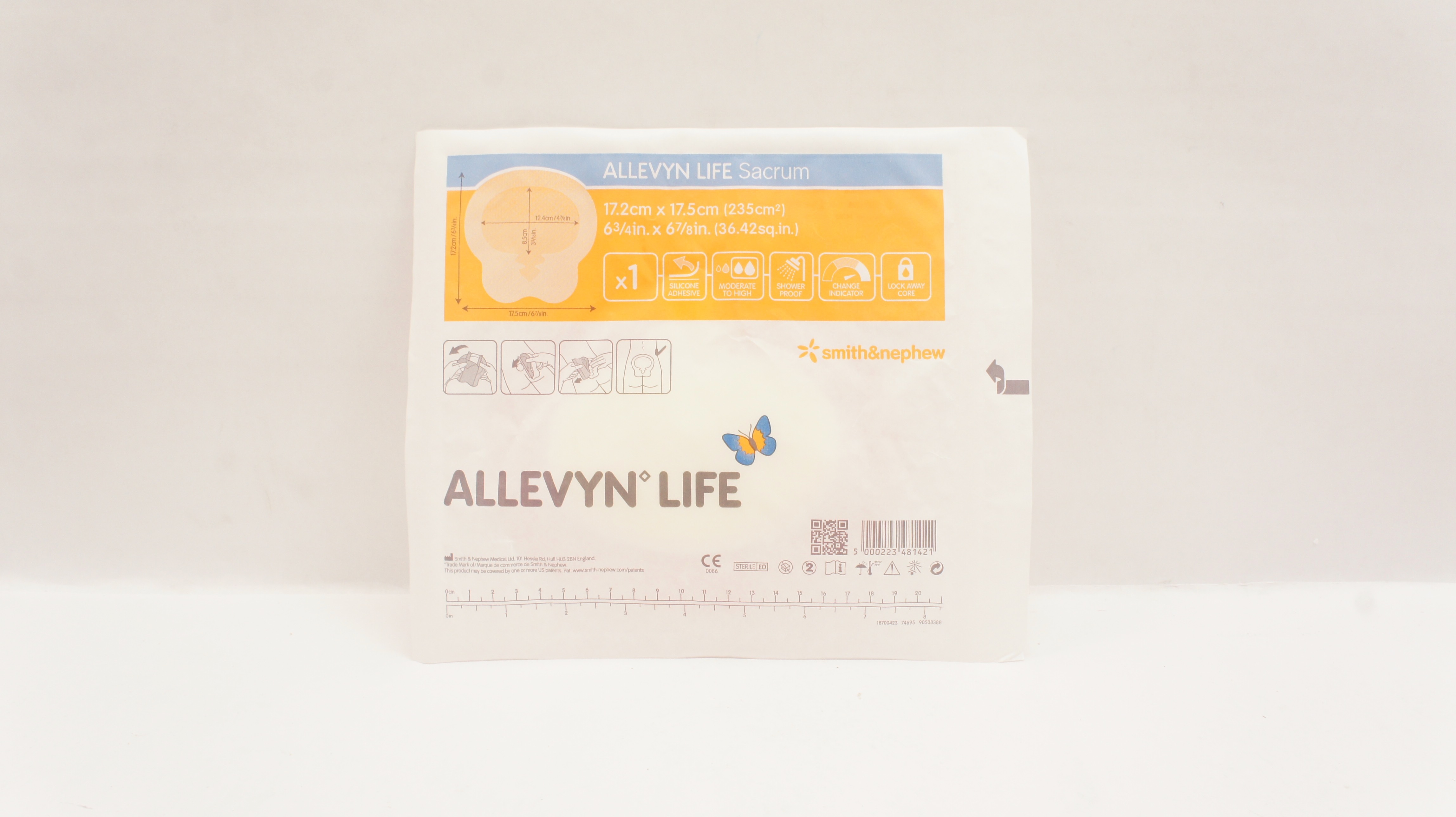 Smith&Nephew 66801306 Allevyn Life Sacrum Dressing 6-3/4inch x 6-7/8inch (x)