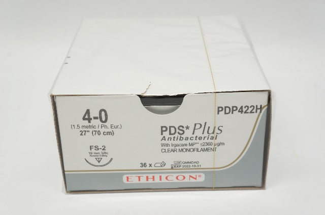 Ethicon PDP422H 4-0 PDS Plus Antibacterial Stre.27inch FS-2 19mm (x) - Box of 36