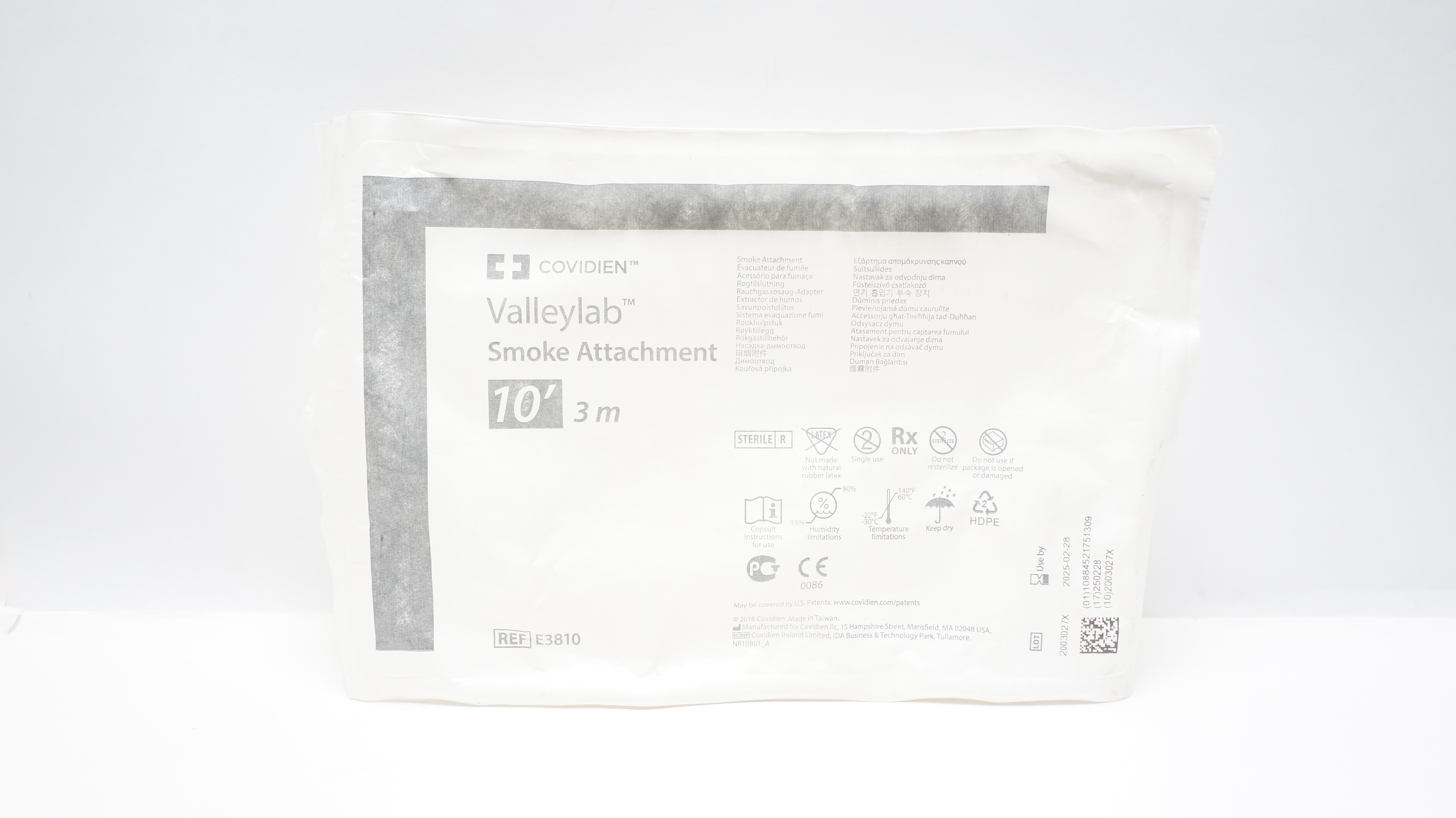 Covidien E3810 Valeylab Smoke Attachment 10yard (x)