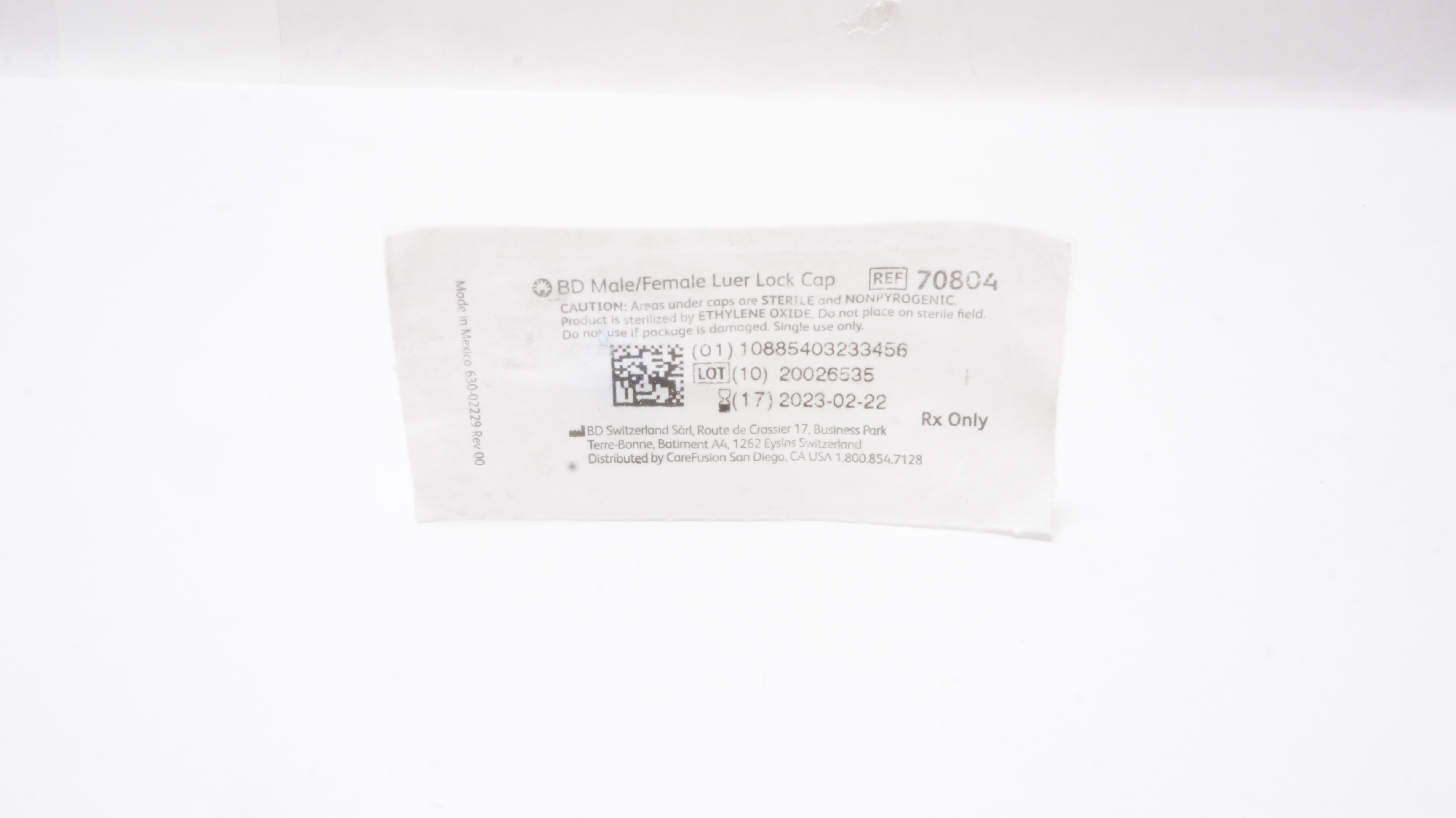 BD 70804 Male/Female Luer Lock Cap (x)