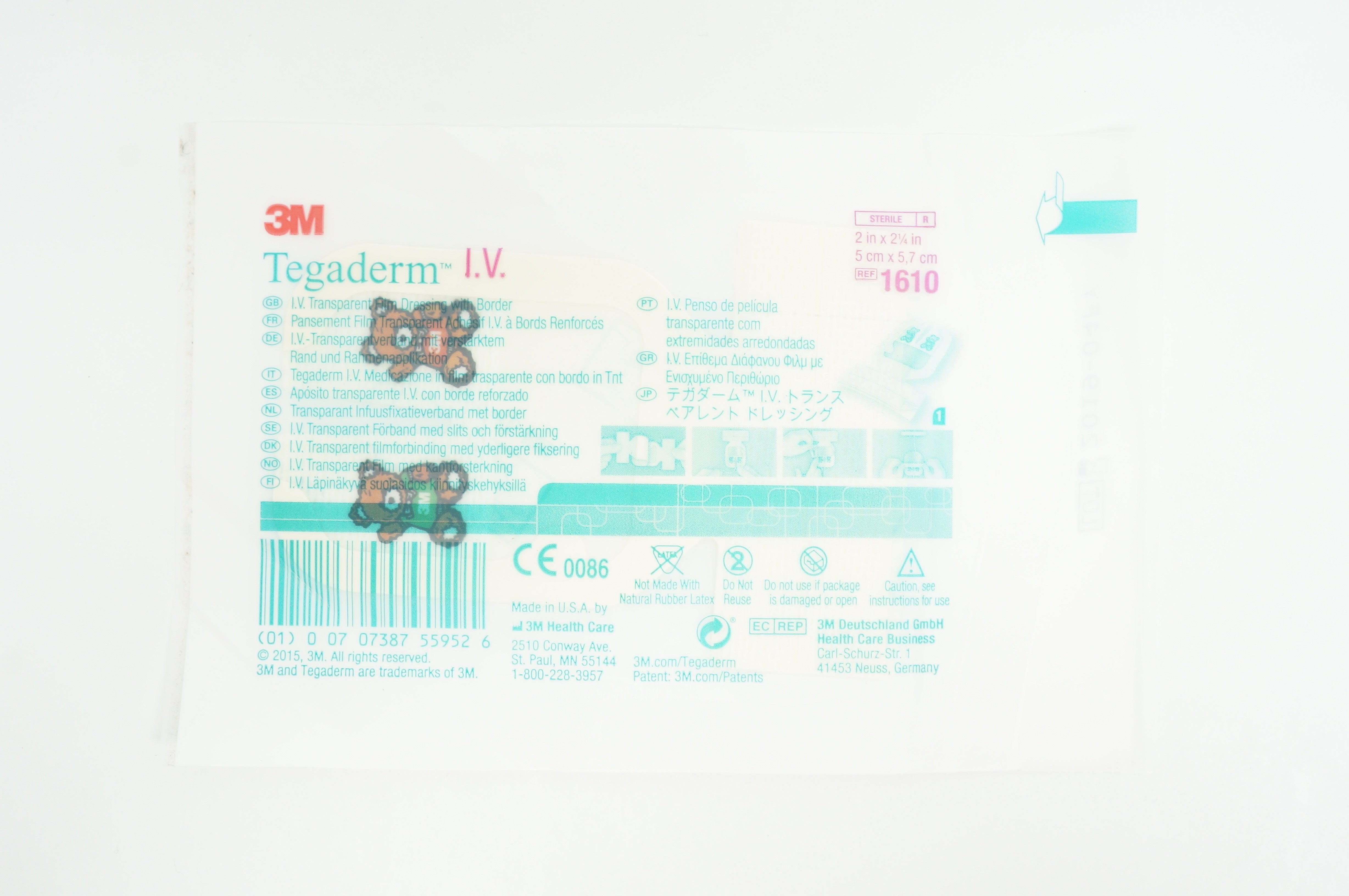 3M 1610 Tegaderm I.V. Transparent Film Dressing with Border (x)