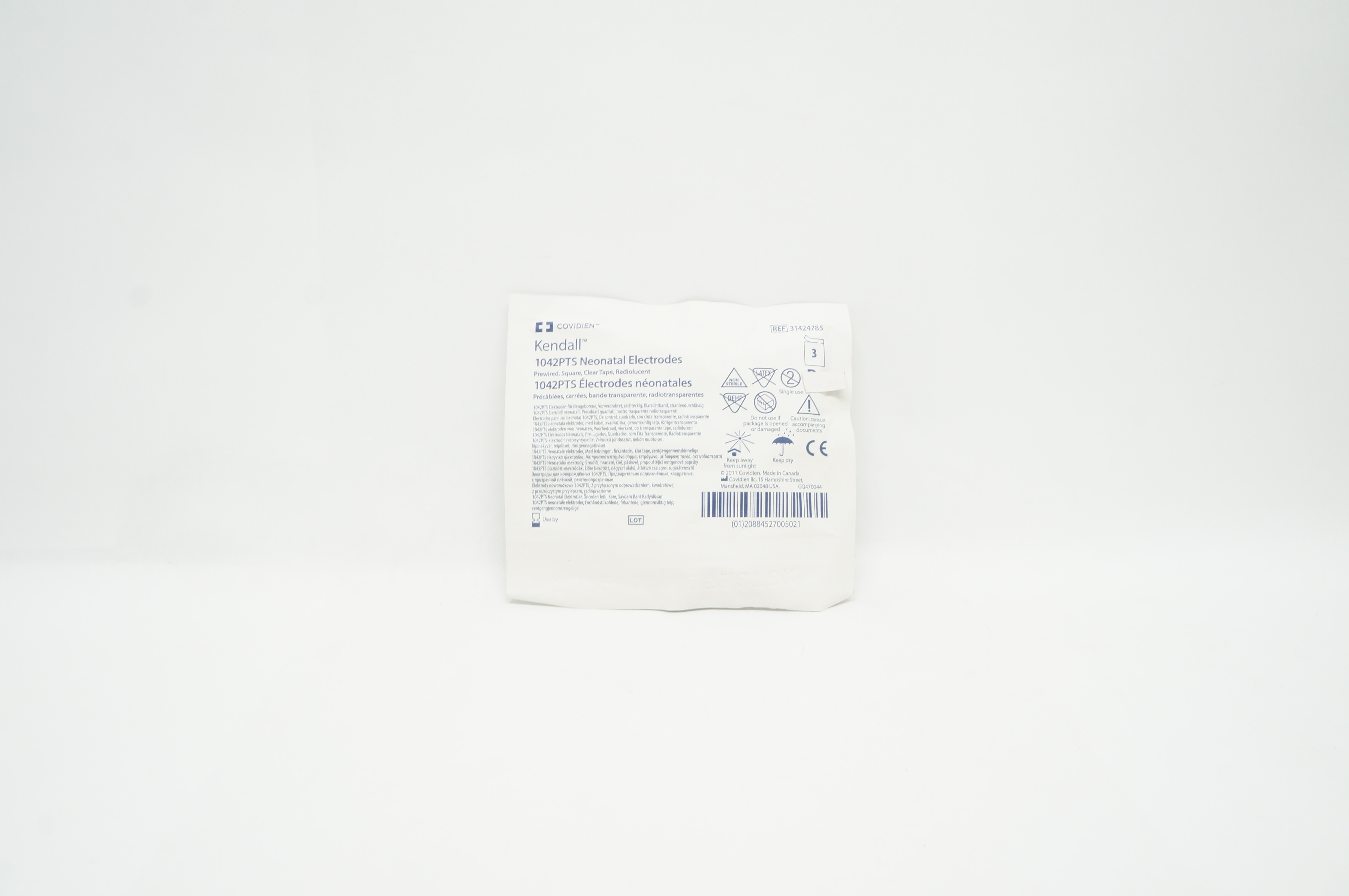Covidien 31424785 Kendall 1042PTS Neonatal Electrodes - Pack of 3