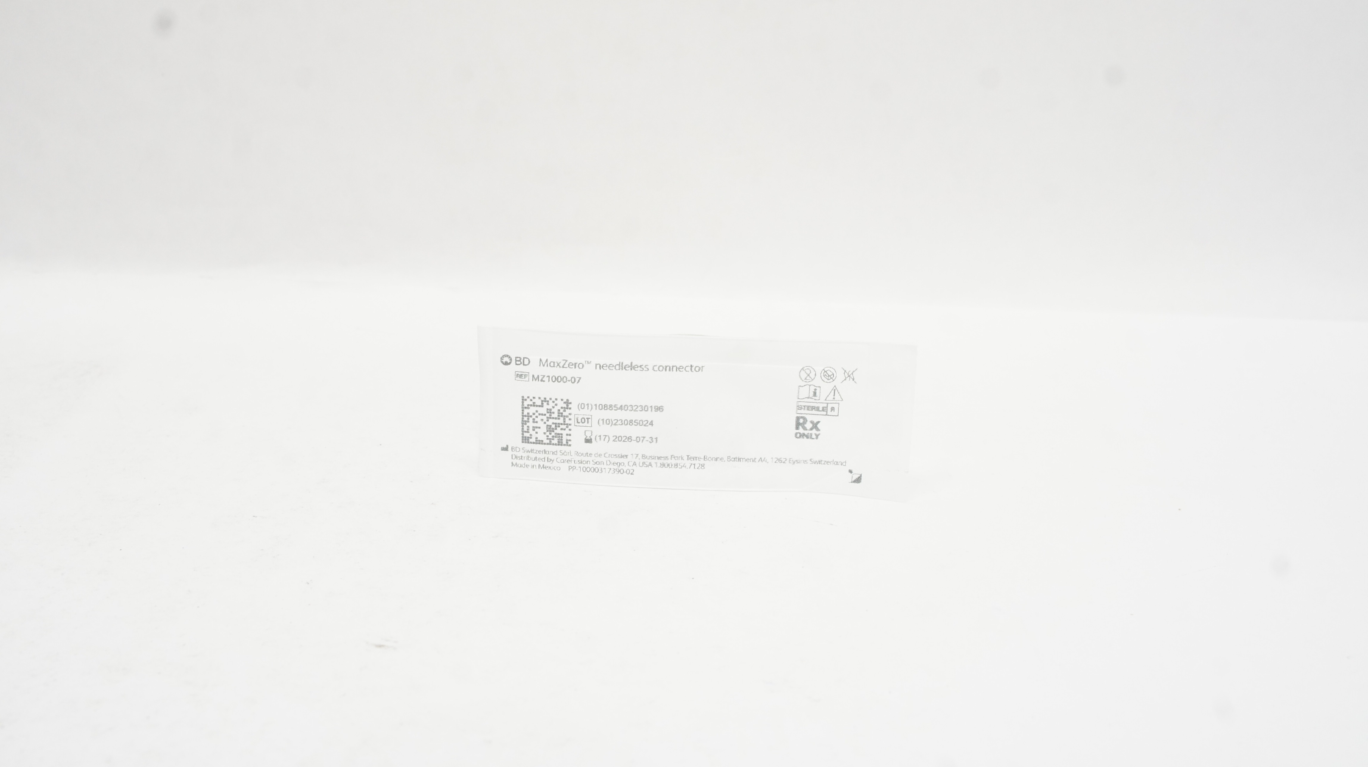 BD MZ1000-07 MaxZero Ndleless Connector