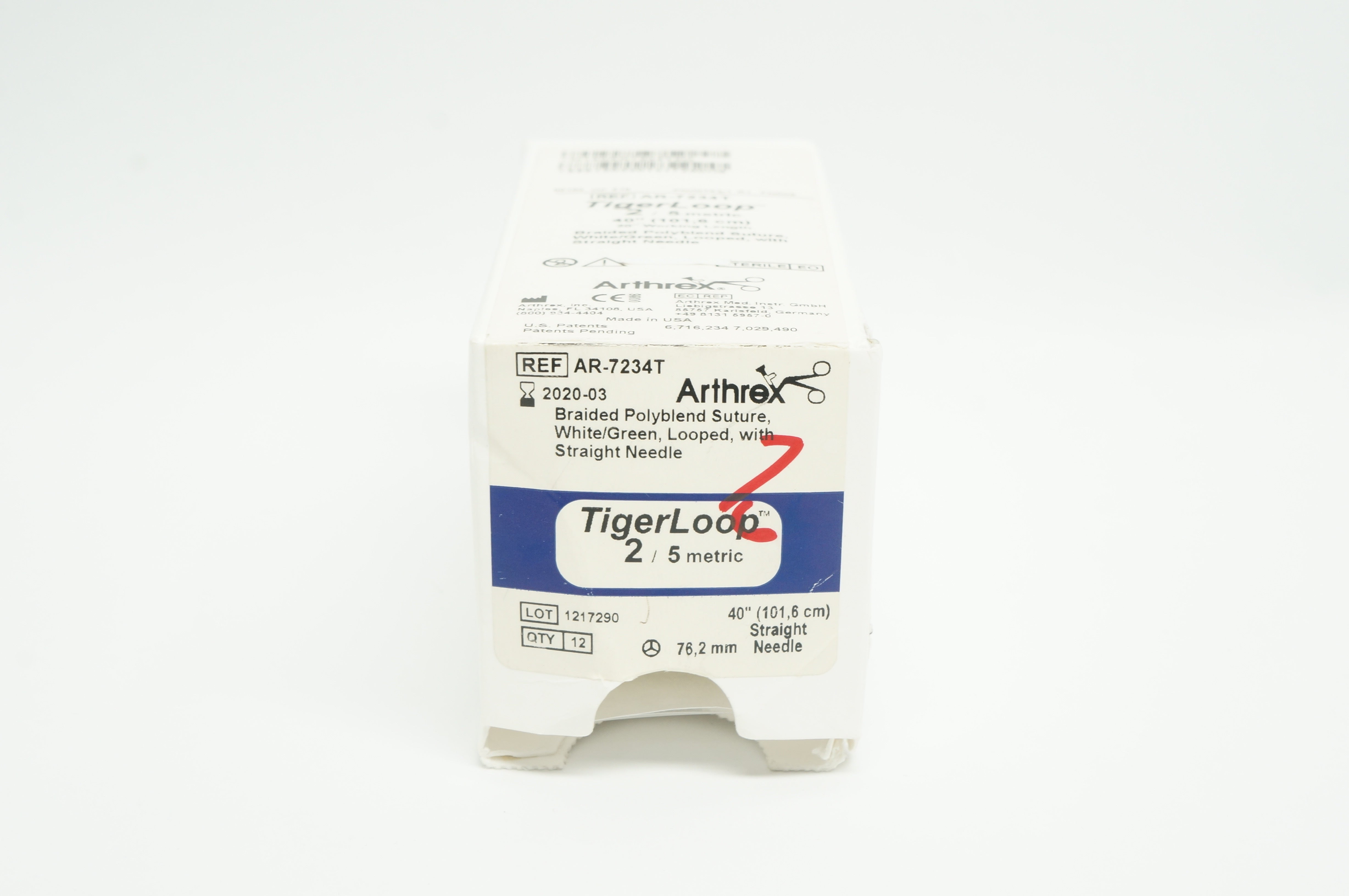 Arthrex AR-7234T TigerLoop 2 Braided Polyblend Stre 40 inch (x) - Box of 11