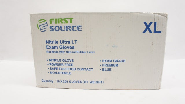 First Source FCSBLUEX35020 Nitrile Ultra LT Exam Gloves Size XL - Case of 2000