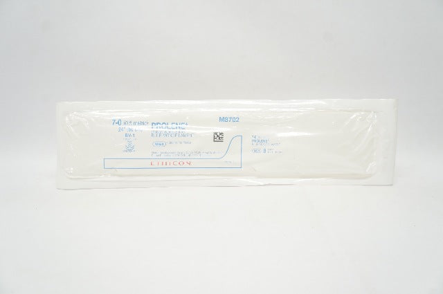 Ethicon M8702 7-0 Prolene Polypropylene Stre BV-1, 9.3mm 3/8c Taper, 24inch (x)