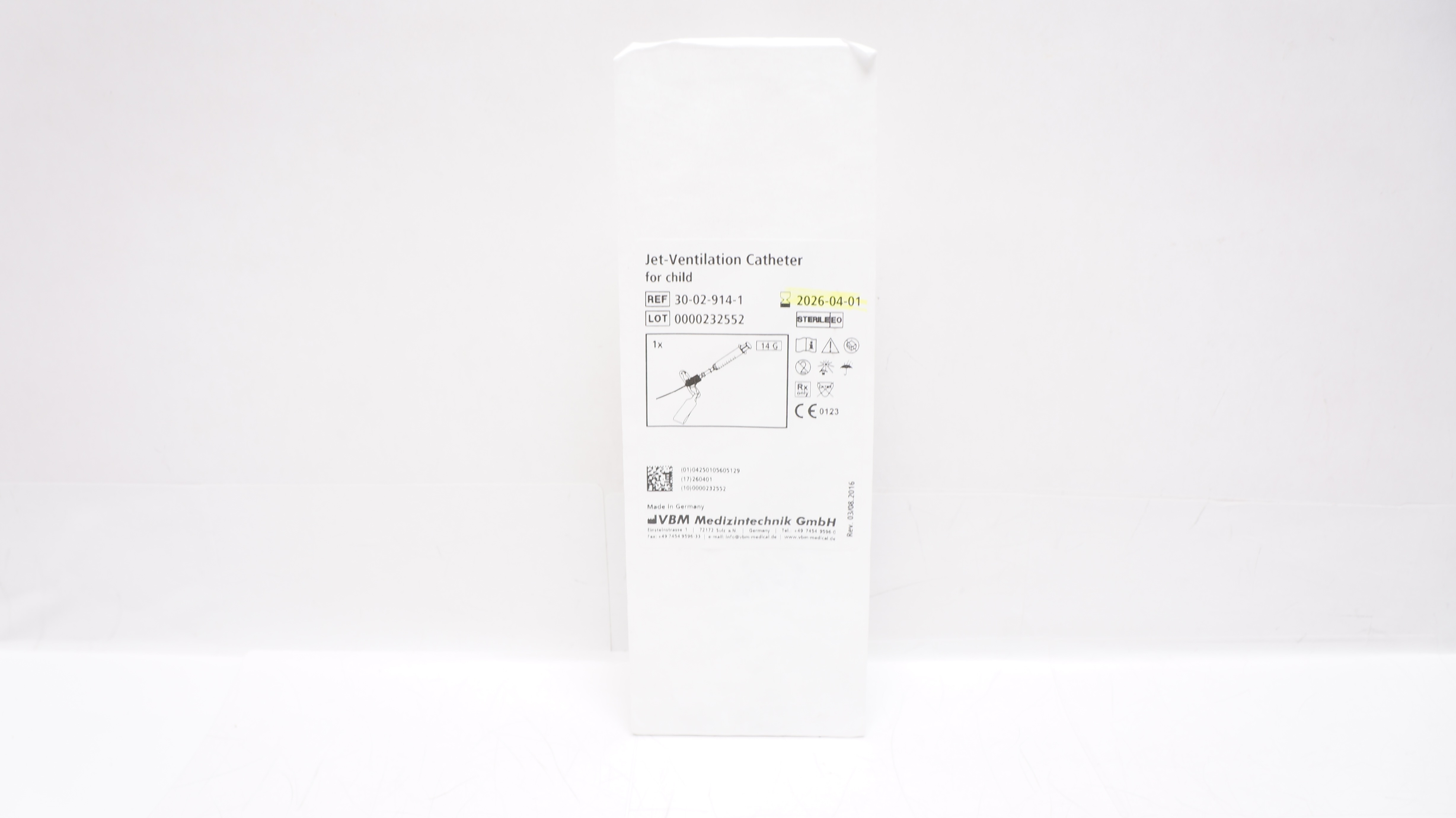 VBM 30-02-914-1 Jet-Ventilation Cath. For Child 14G