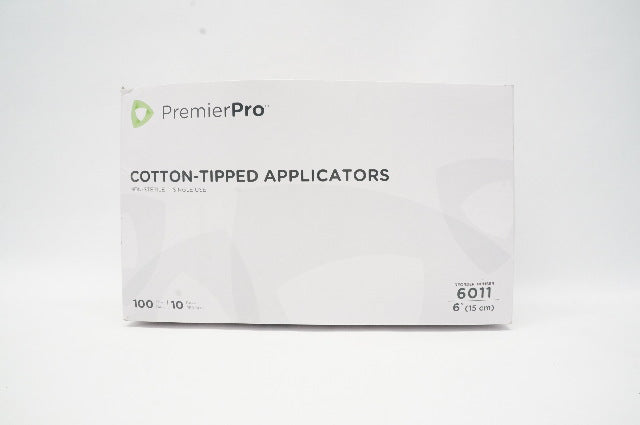 Global 6011 PremierPro Cotton-Tipped Applicators 6 inch - Box of 100