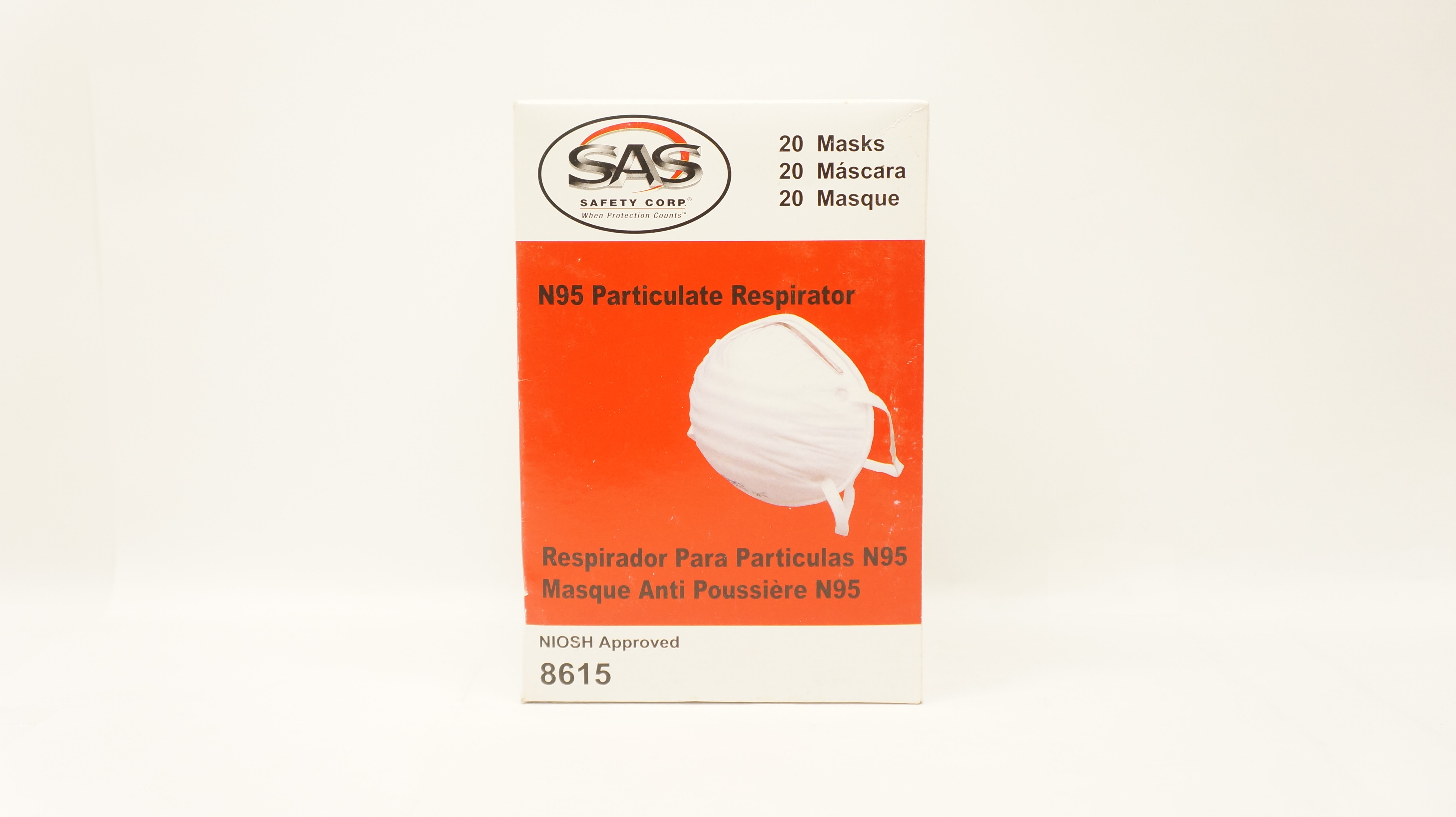 SAS 8615 N95 Particulate Respirator - Box of 20