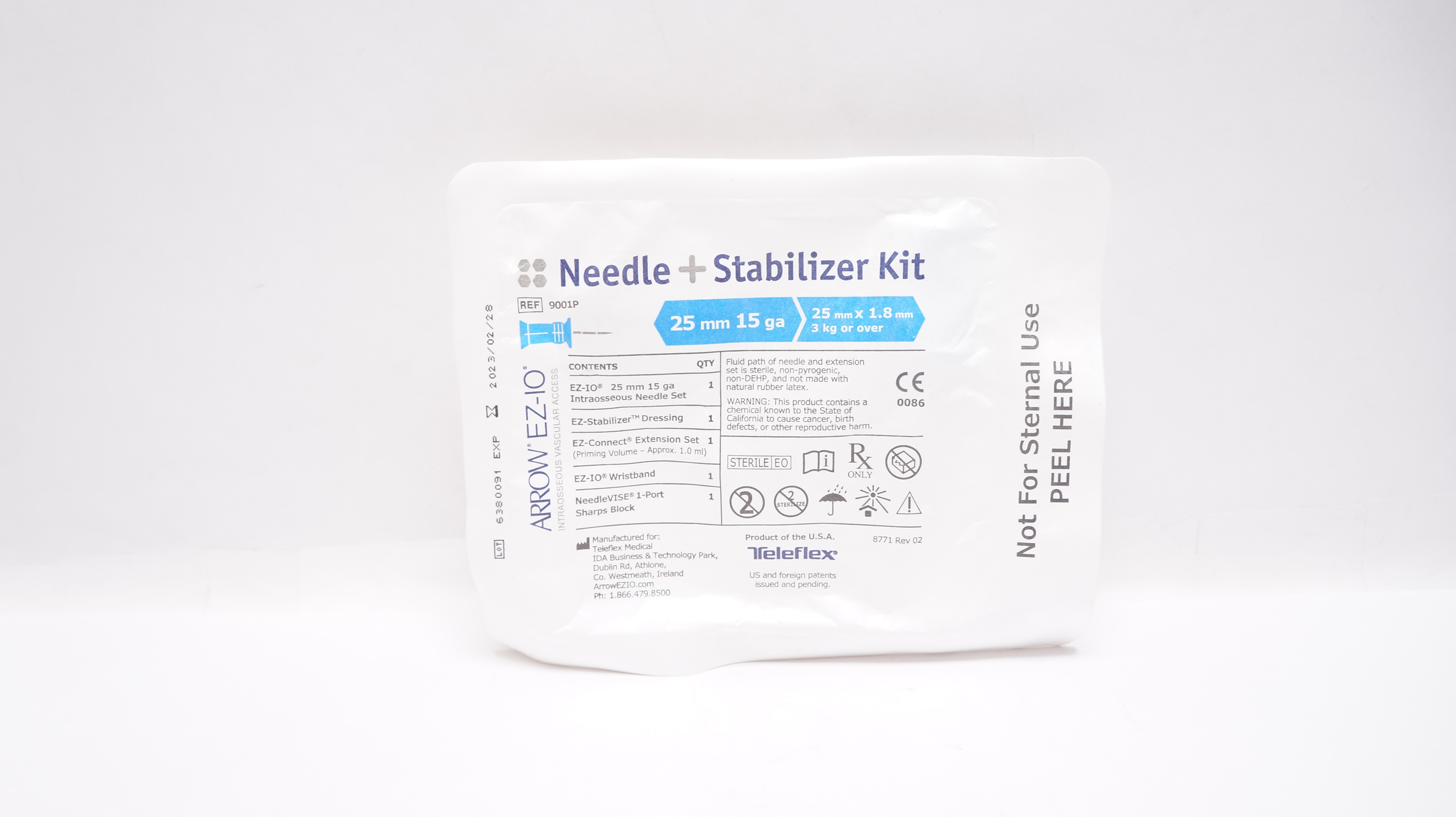 Teleflex 9001P Arrow EZ-IO Ndle + Stabilizer Kit 25mm x 15ga (x)
