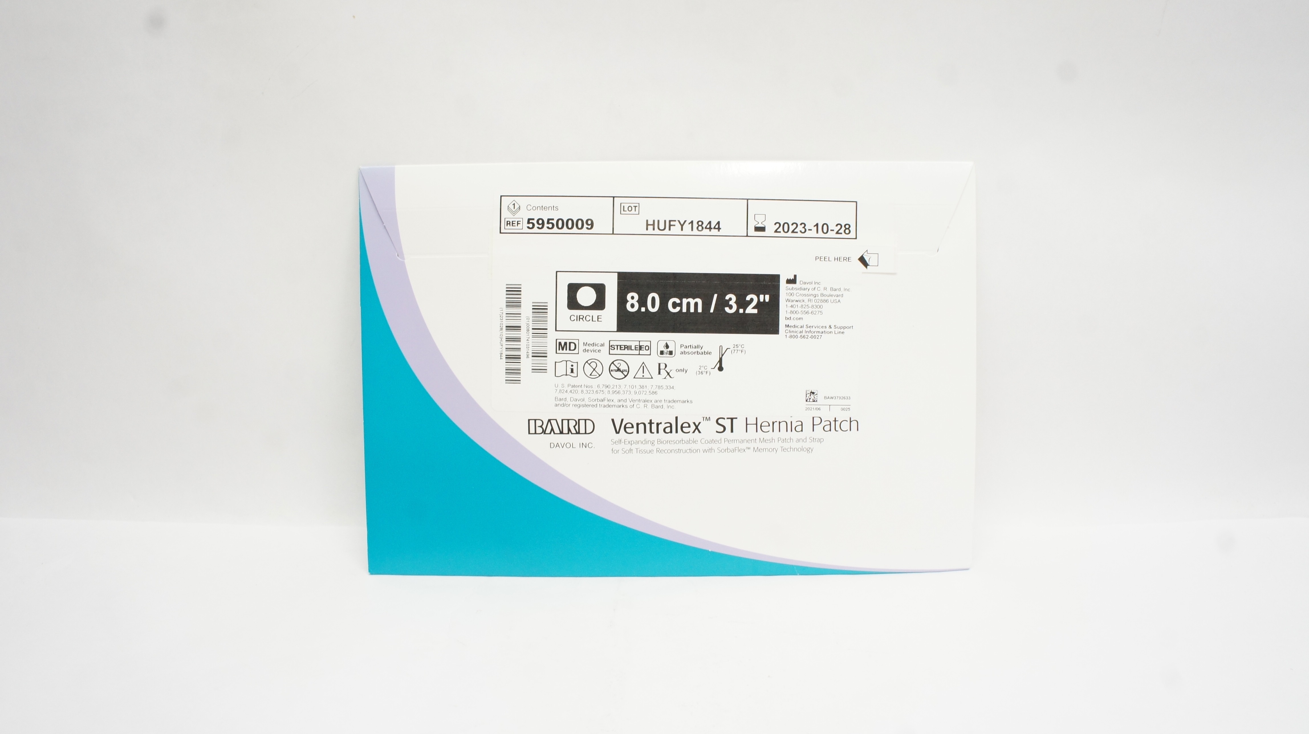 Bard 5950009 Davol Ventralex ST Hernia Patch Large Circle With Strap 3.2inch (x)