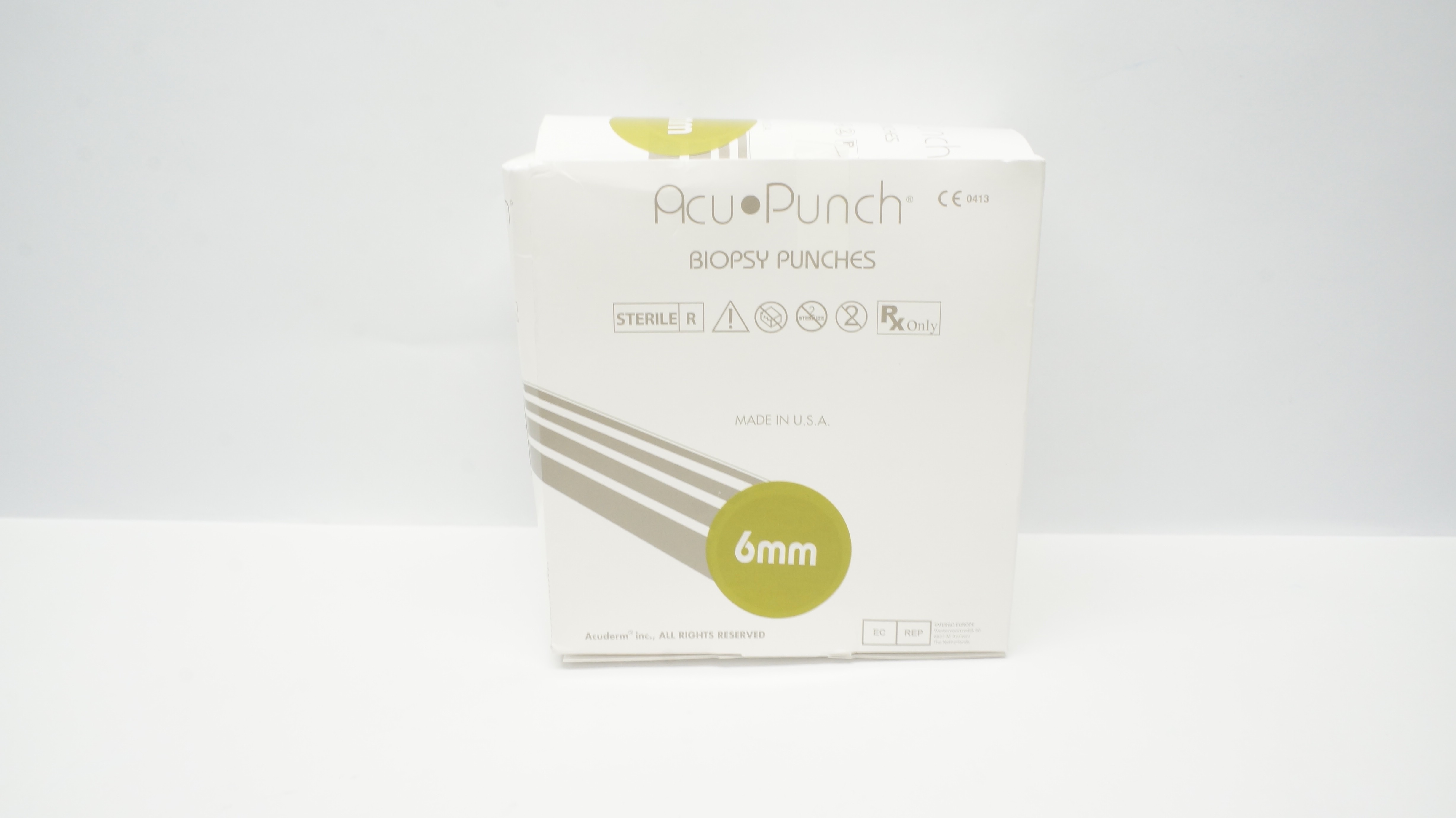 Acuderm Acuderm P650 Acu Punch Biopsy Punch 6mm - Box of 50