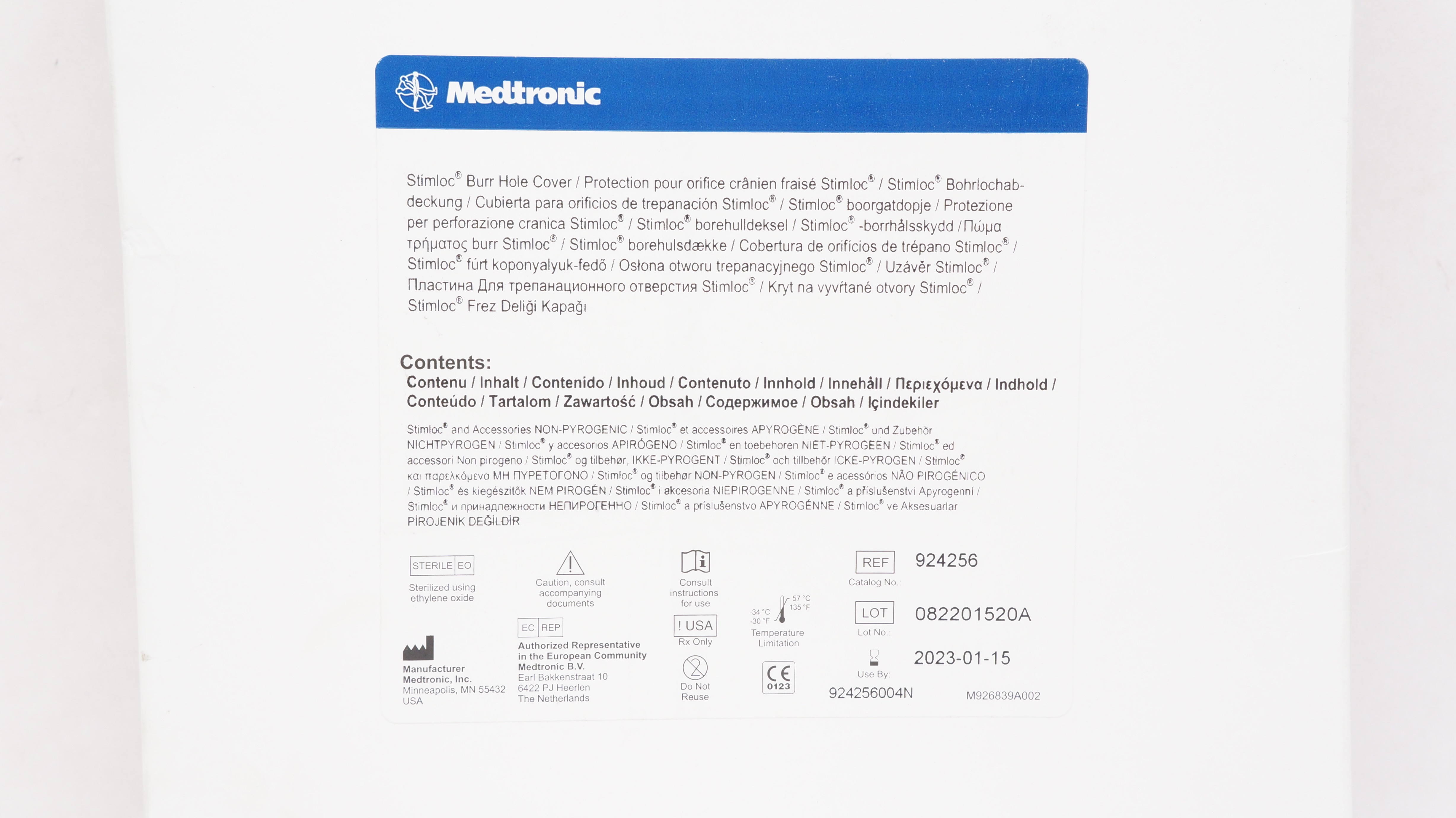 Medtronic 924256 Stimloc Burr Hole Cover (x)
