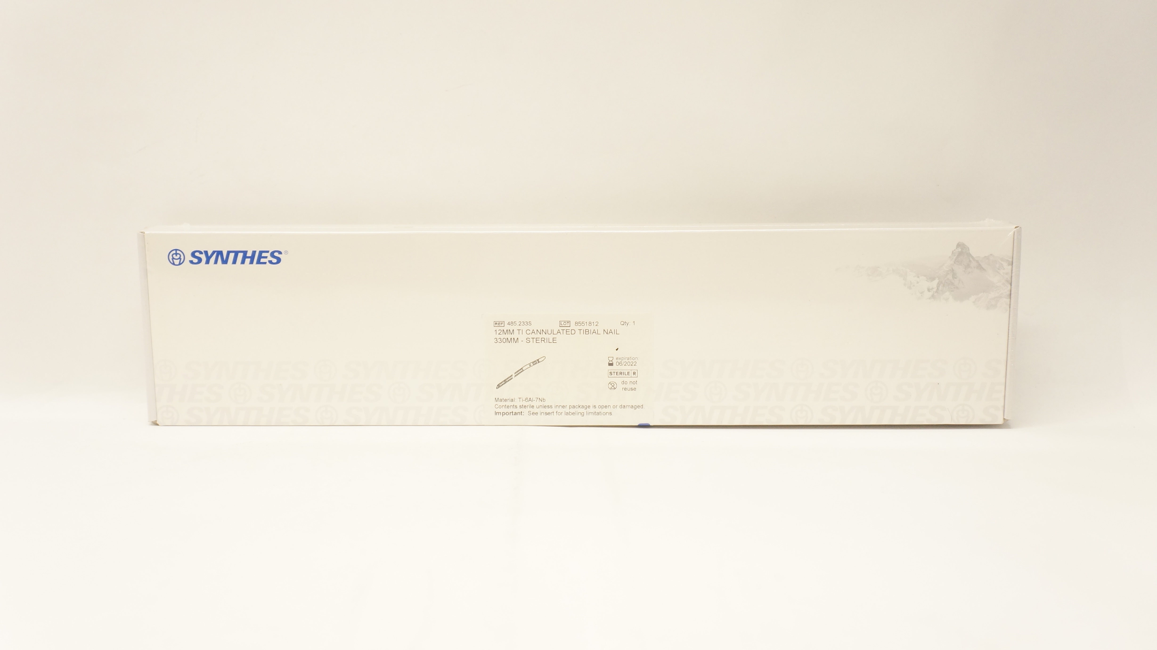 Synthes 485.233S 12mm Ti Cannulated Tibial Nail 330mm