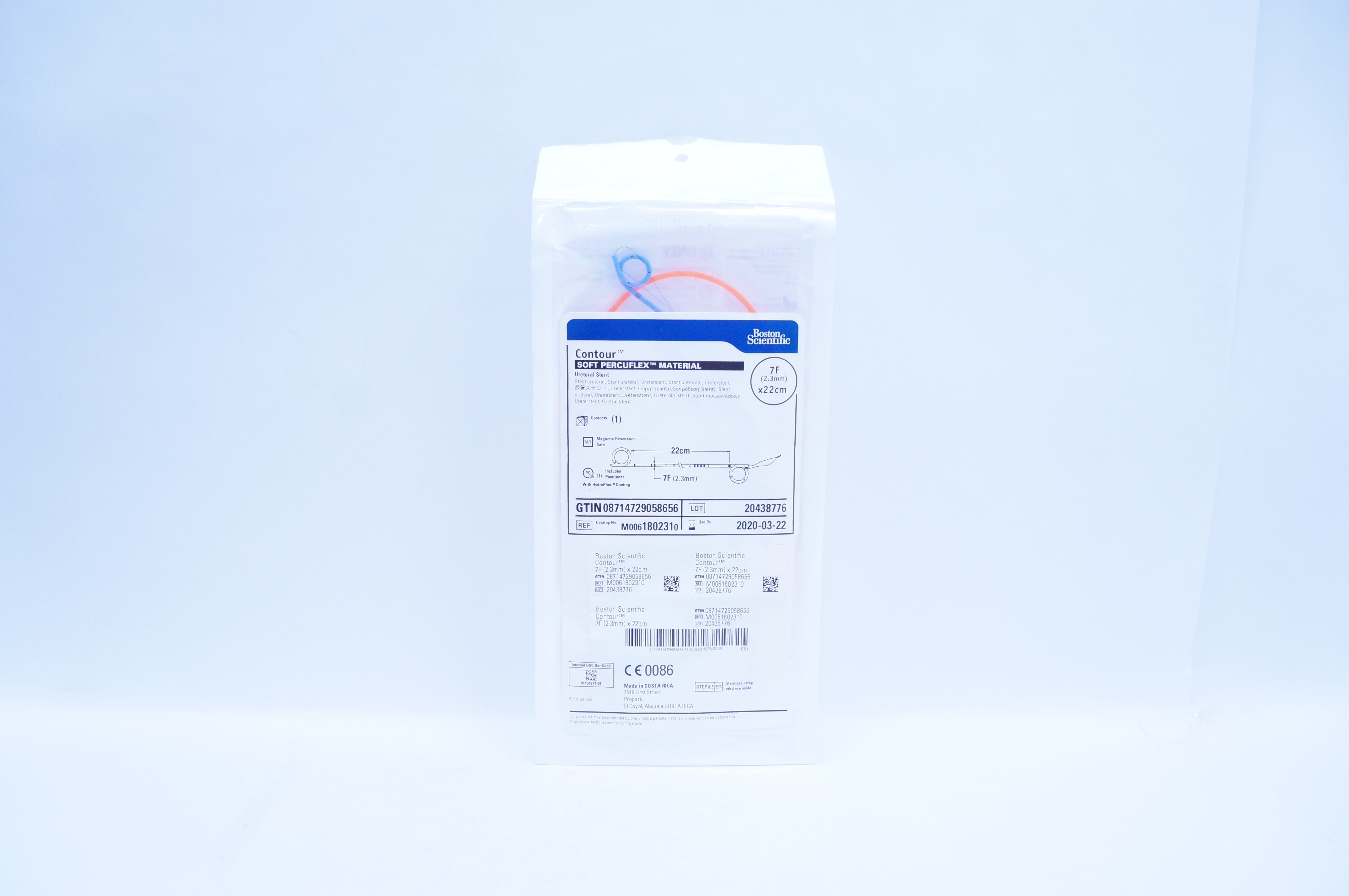 Boston Scientific M0061802310 Contour Soft Percuflex Ureteral Stnt 7F x 22cm (x)